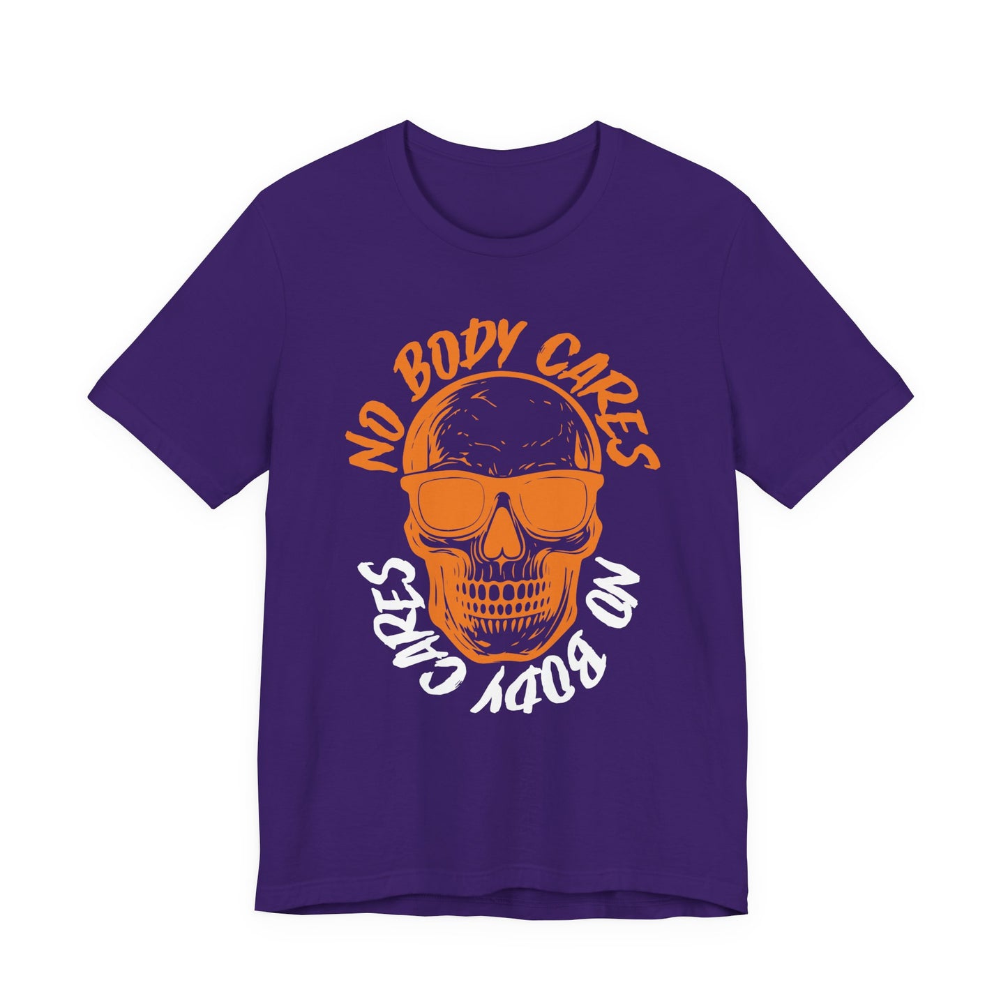 No Body Cares Halloween Tee – Chill Skeleton & Spooky Vibes