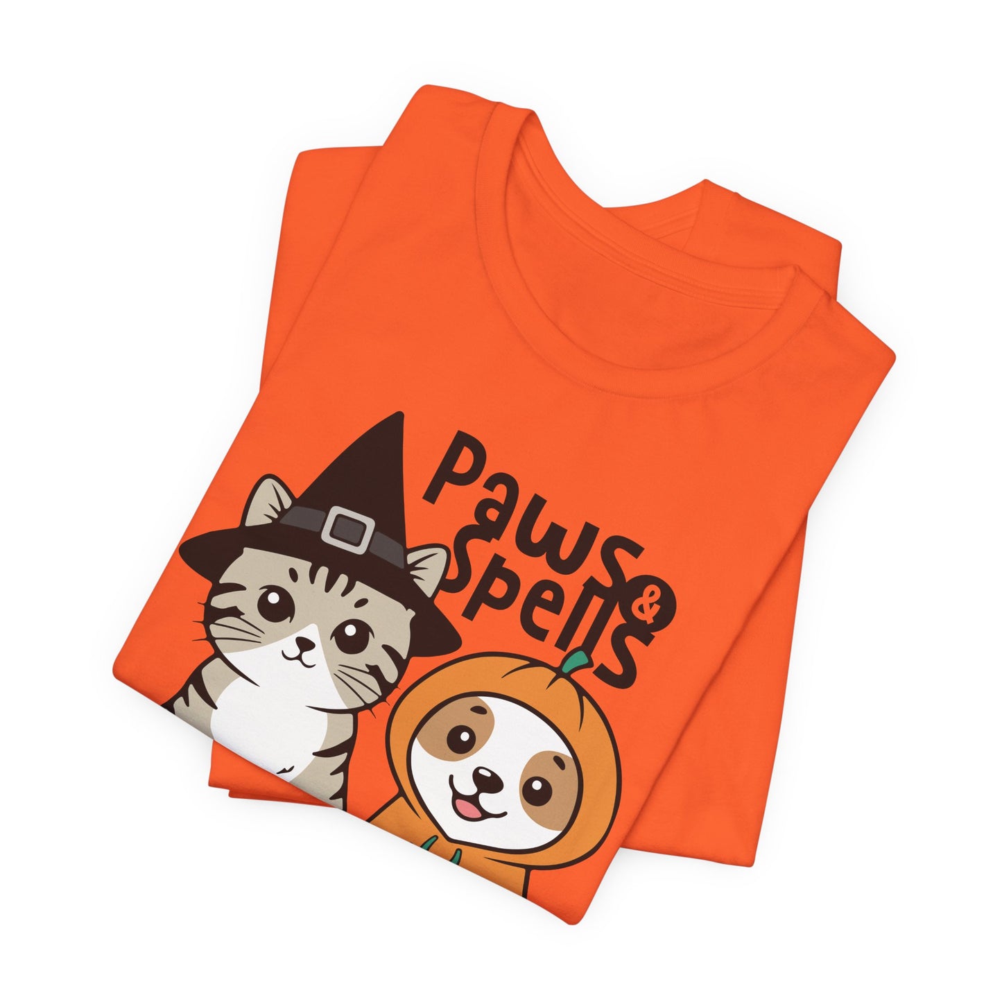 Cat and Dog Halloween Shirt – Cute Pumpkin Puppy & Witch Kitty Tee
