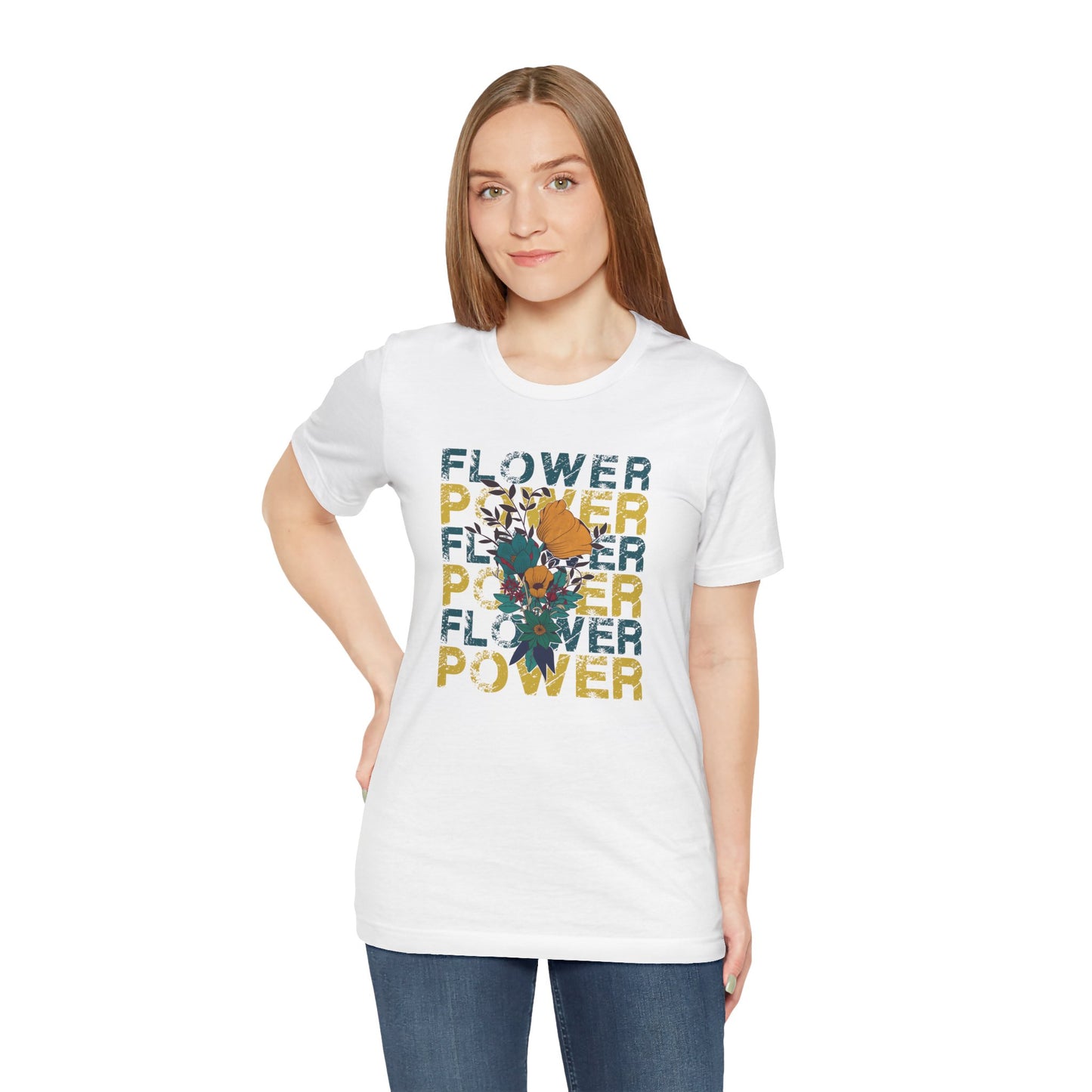 Flower Power Retro Tee – Bold Floral Vintage Vibes