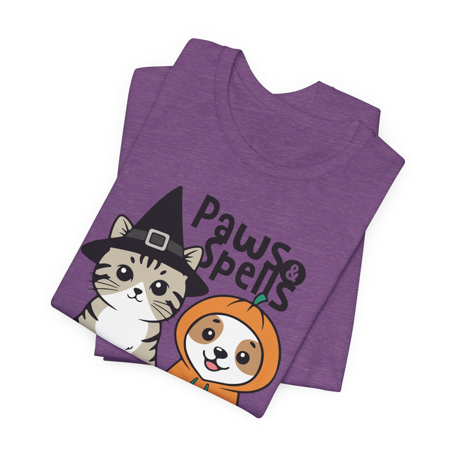 Cat and Dog Halloween Shirt – Cute Pumpkin Puppy & Witch Kitty Tee