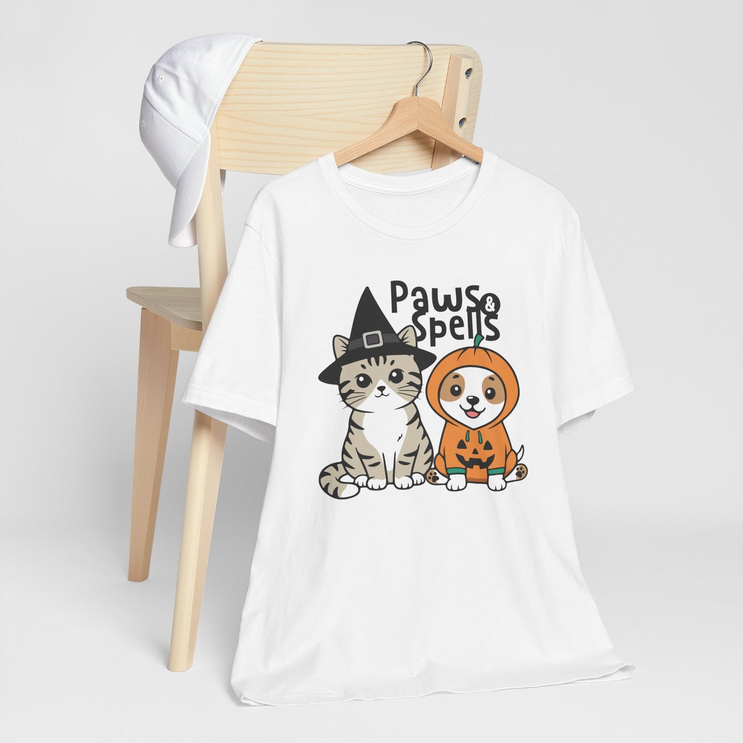 Cat and Dog Halloween Shirt – Cute Pumpkin Puppy & Witch Kitty Tee