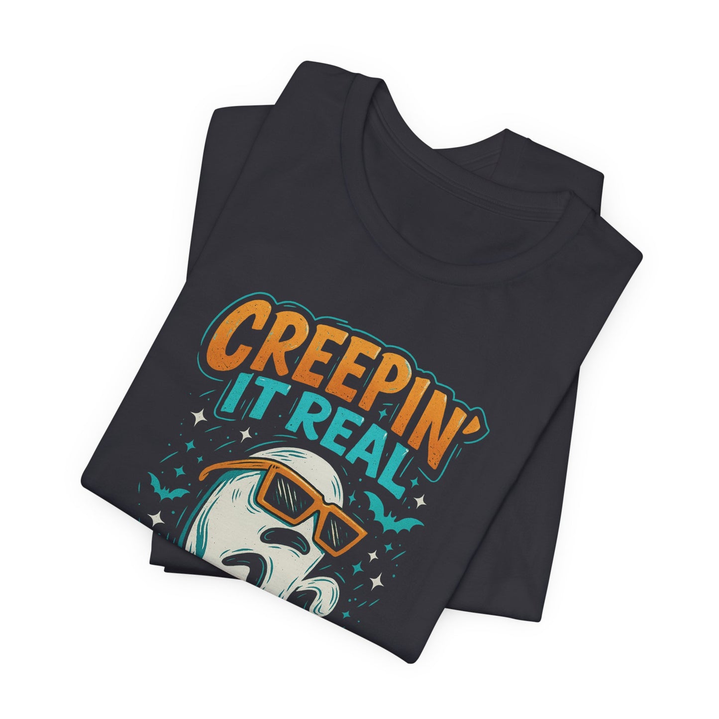 Creepin’ It Real Halloween Shirt – Funny Cool Ghost Tee