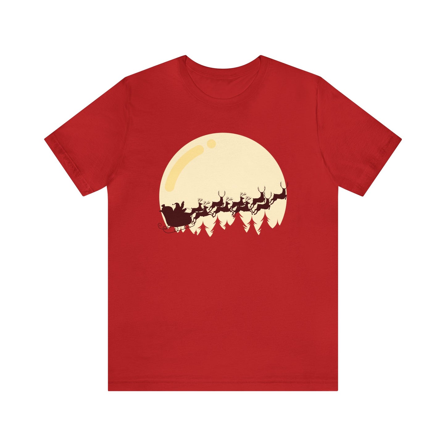 Night Departure: Santa and his Reindeer on the Delivery
