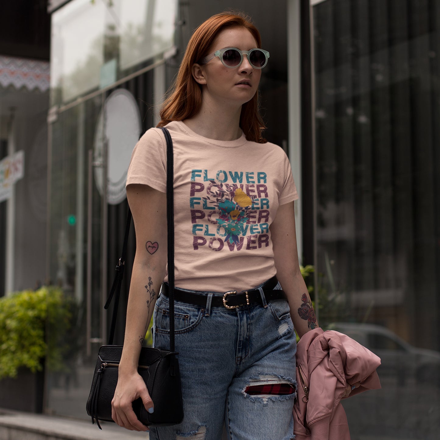 Flower Power Retro Tee – Bold Floral Vintage Vibes