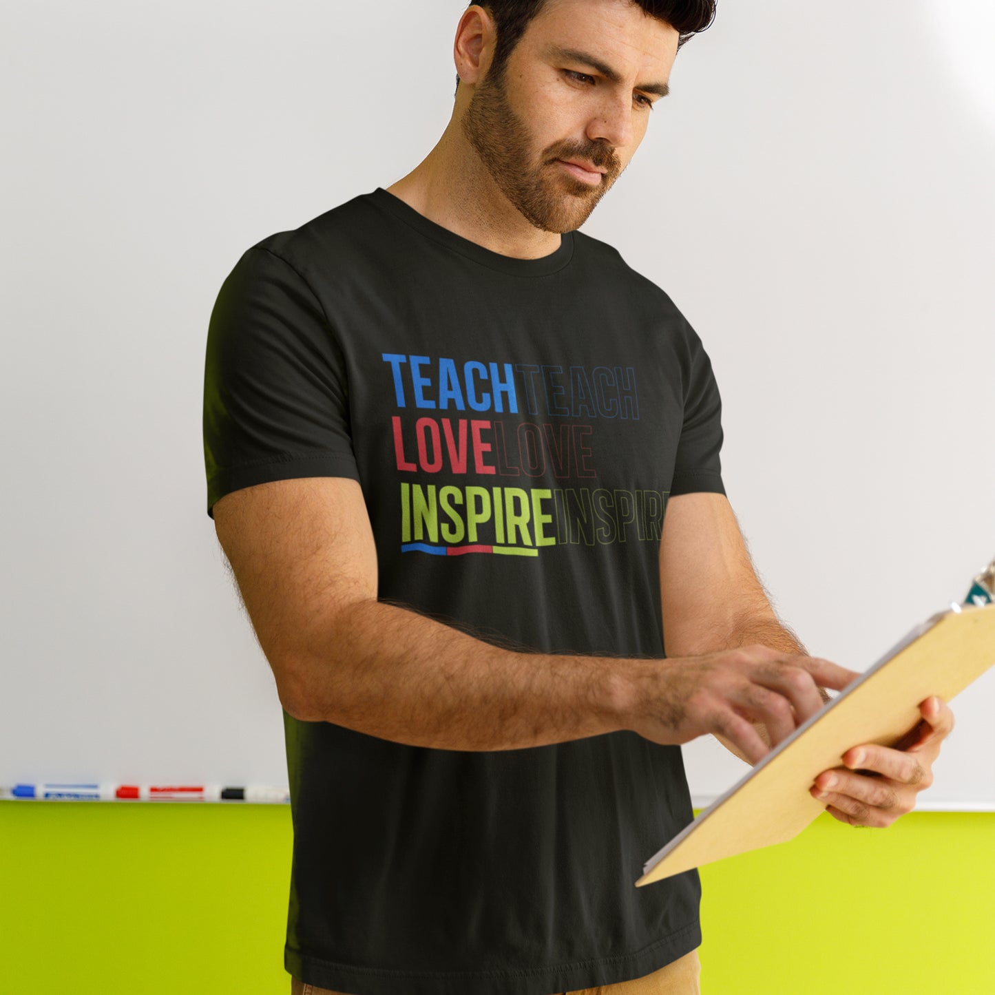 Teach Love Inspire T-Shirt – Bold Motivational Teacher Tee