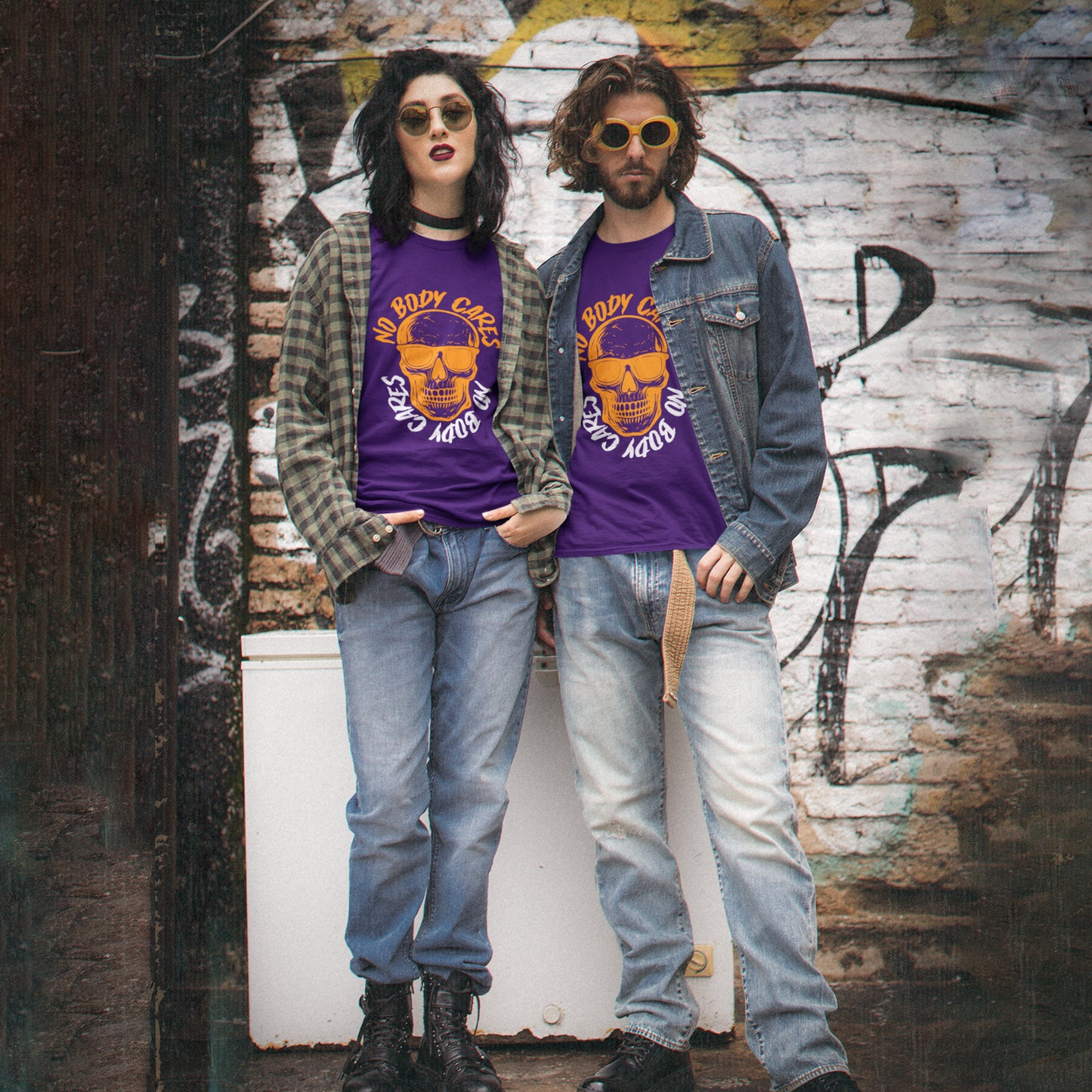 No Body Cares Halloween Tee – Chill Skeleton & Spooky Vibes