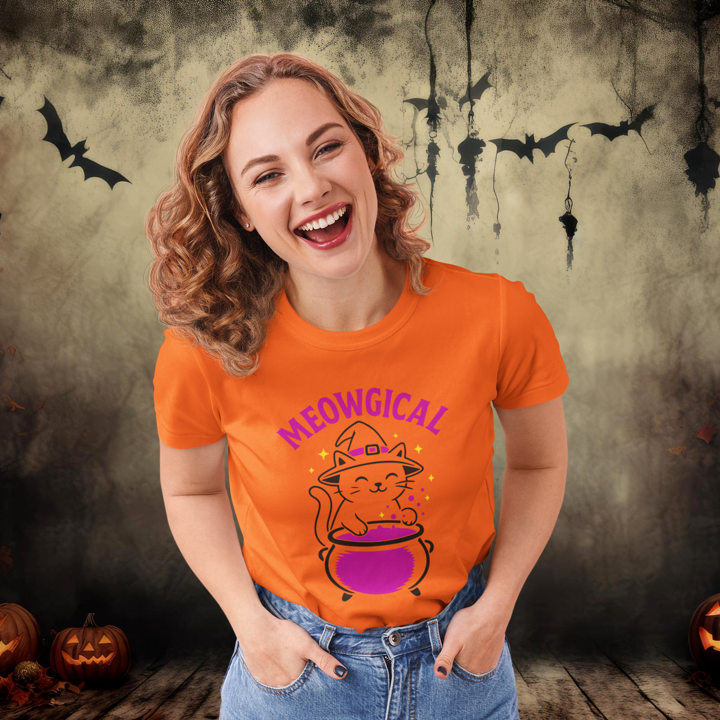 Meowgical Cat Halloween Shirt – Cute Witchy Kitty Tee for Cat Lovers