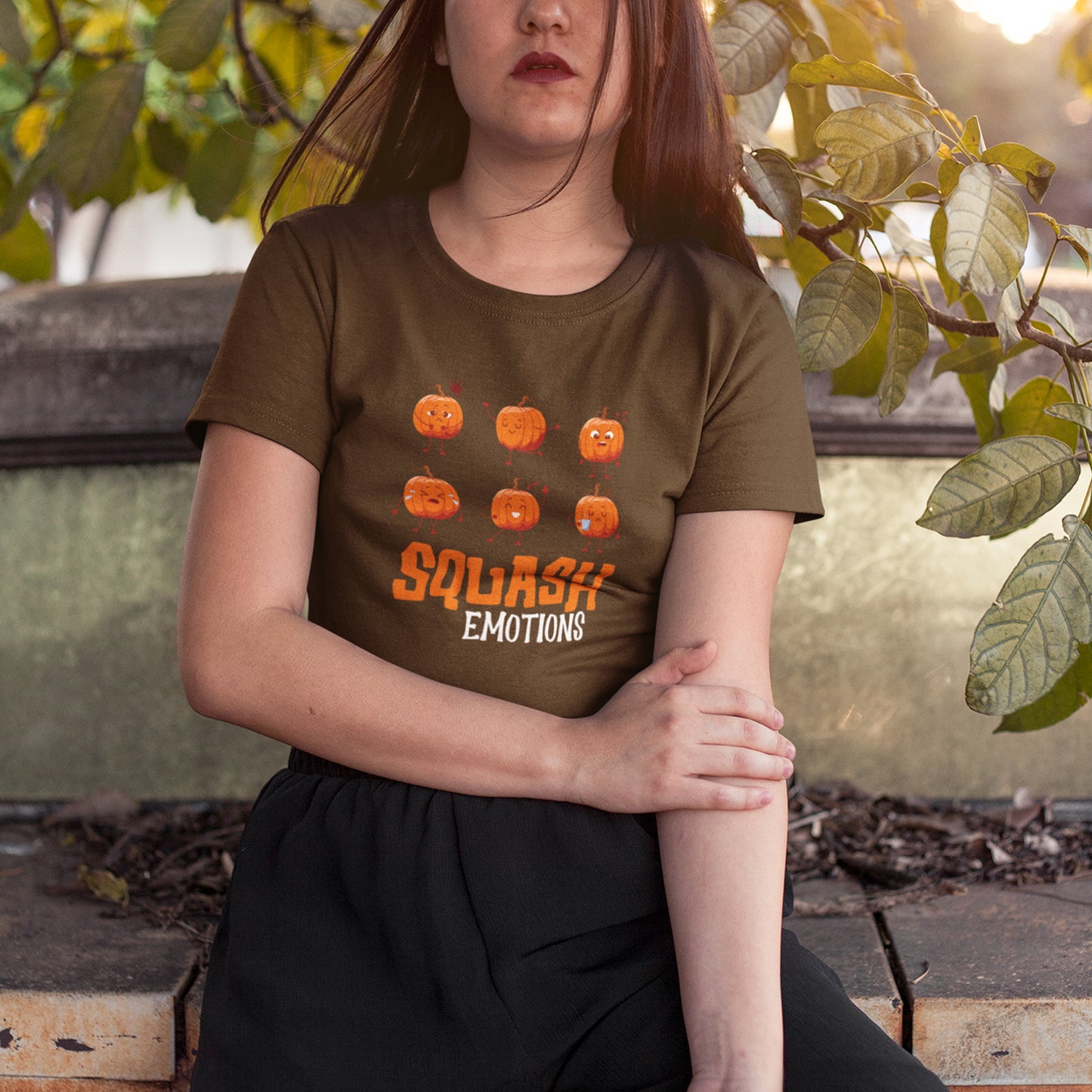 Squash – Cute Pumpkin Faces Halloween T-Shirt