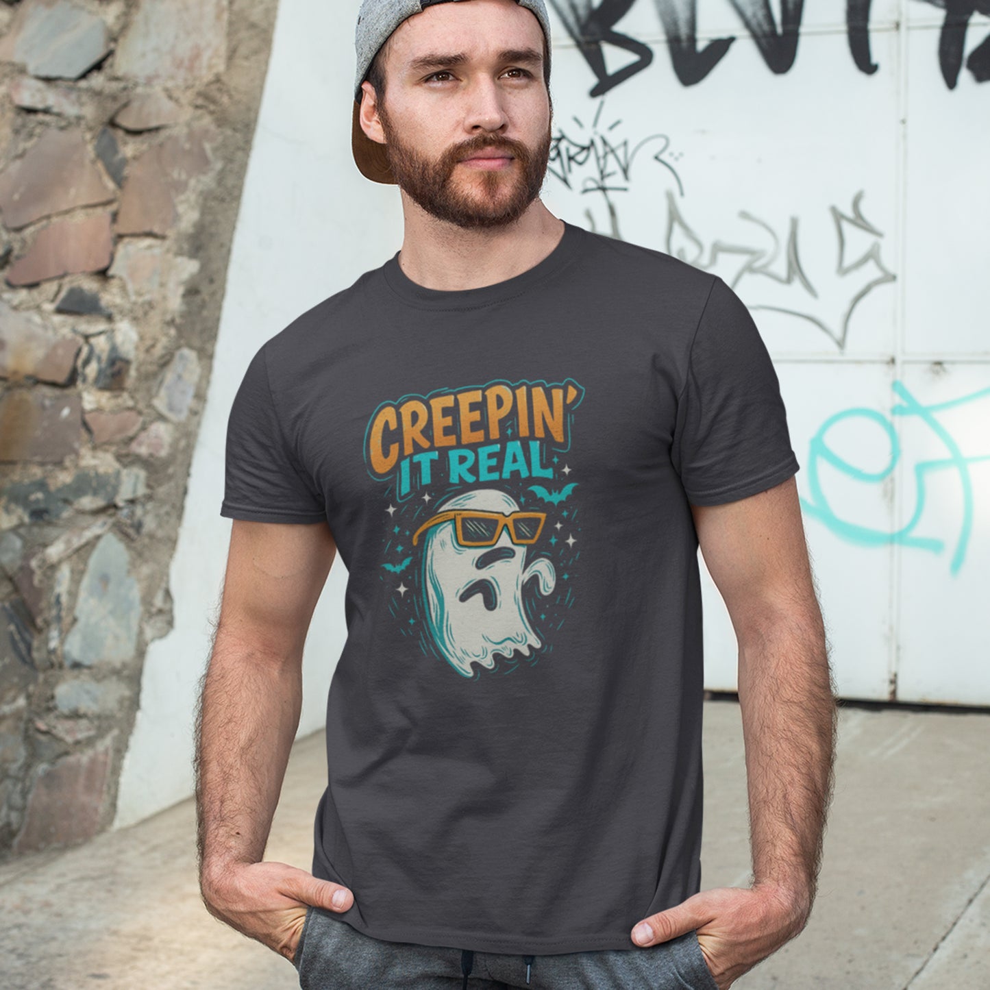 Creepin’ It Real Halloween Shirt – Funny Cool Ghost Tee
