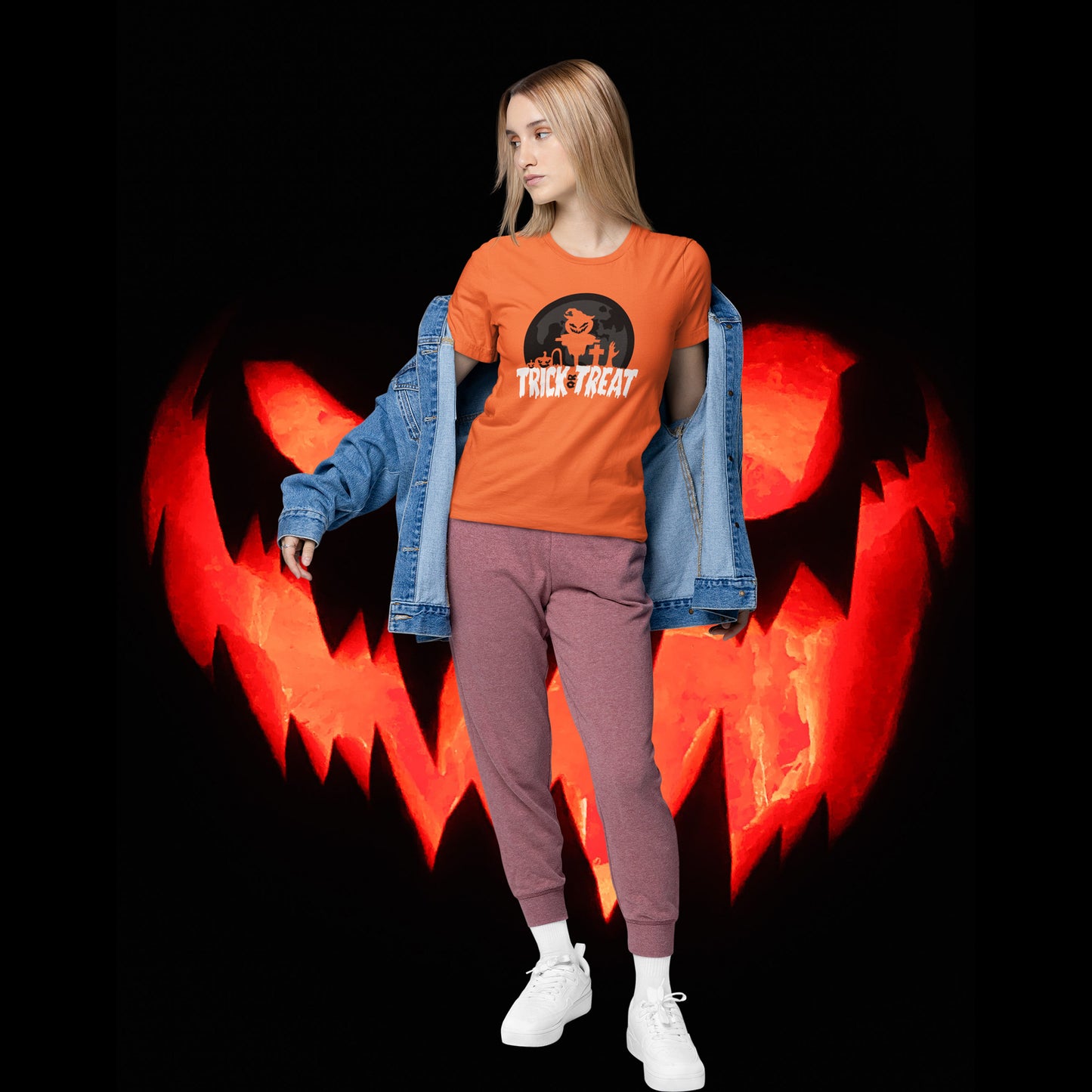 Trick or Treat T-Shirt – Fun Pumpkin and Graveyard Graphic Tee
