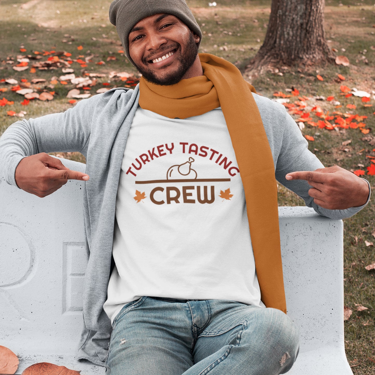 Turkey Tasting Crew T-Shirt – Funny Thanksgiving Shirt for Family and Friends