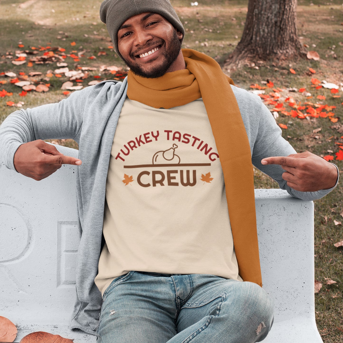 Turkey Tasting Crew T-Shirt – Funny Thanksgiving Shirt for Family and Friends