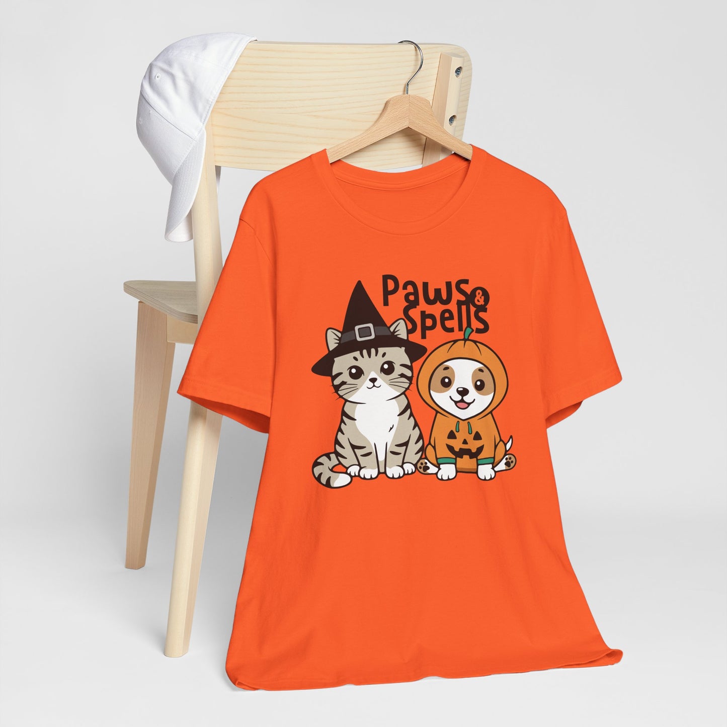 Cat and Dog Halloween Shirt – Cute Pumpkin Puppy & Witch Kitty Tee