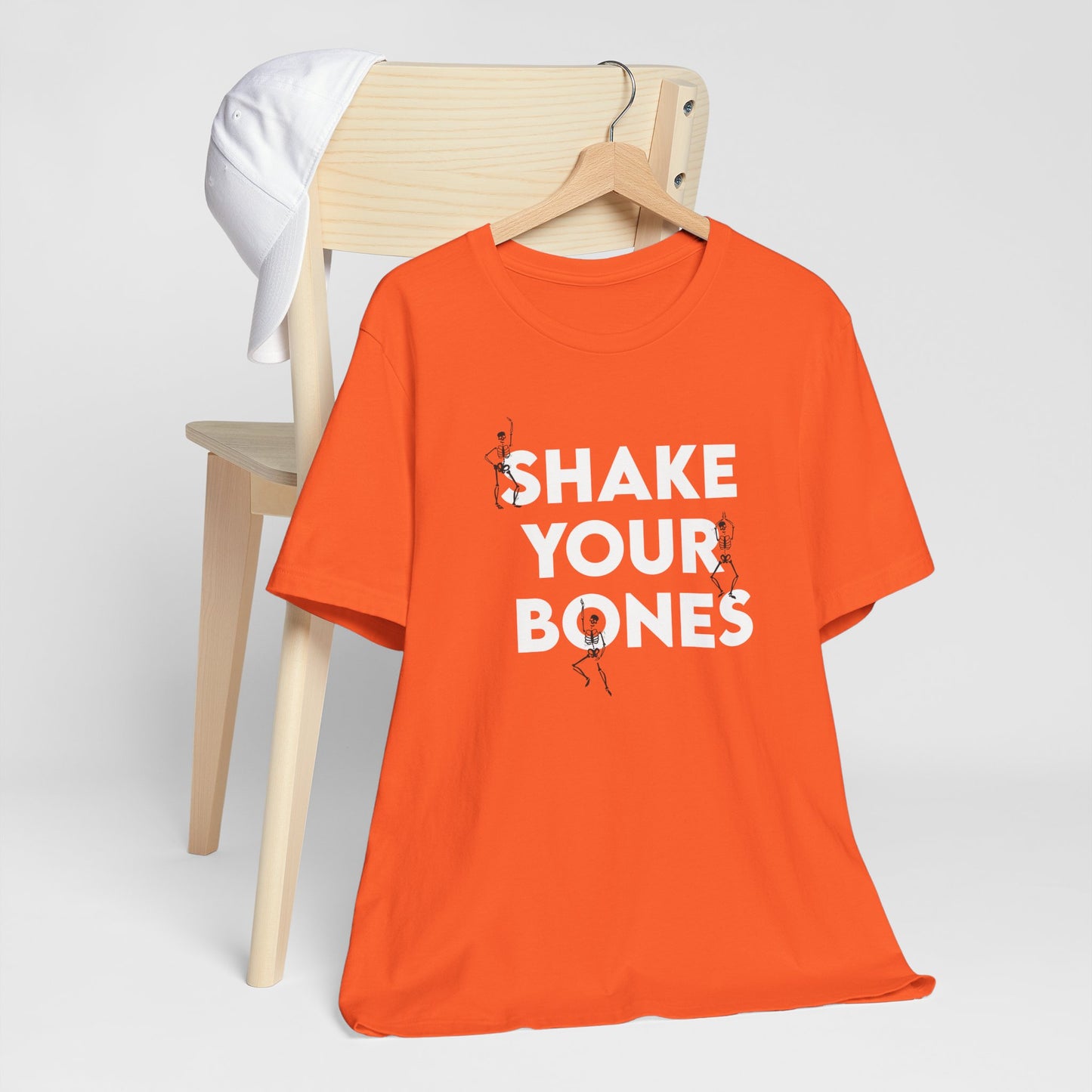 Shake Your Bones Halloween Shirt – Funny Dancing Skeleton Tee