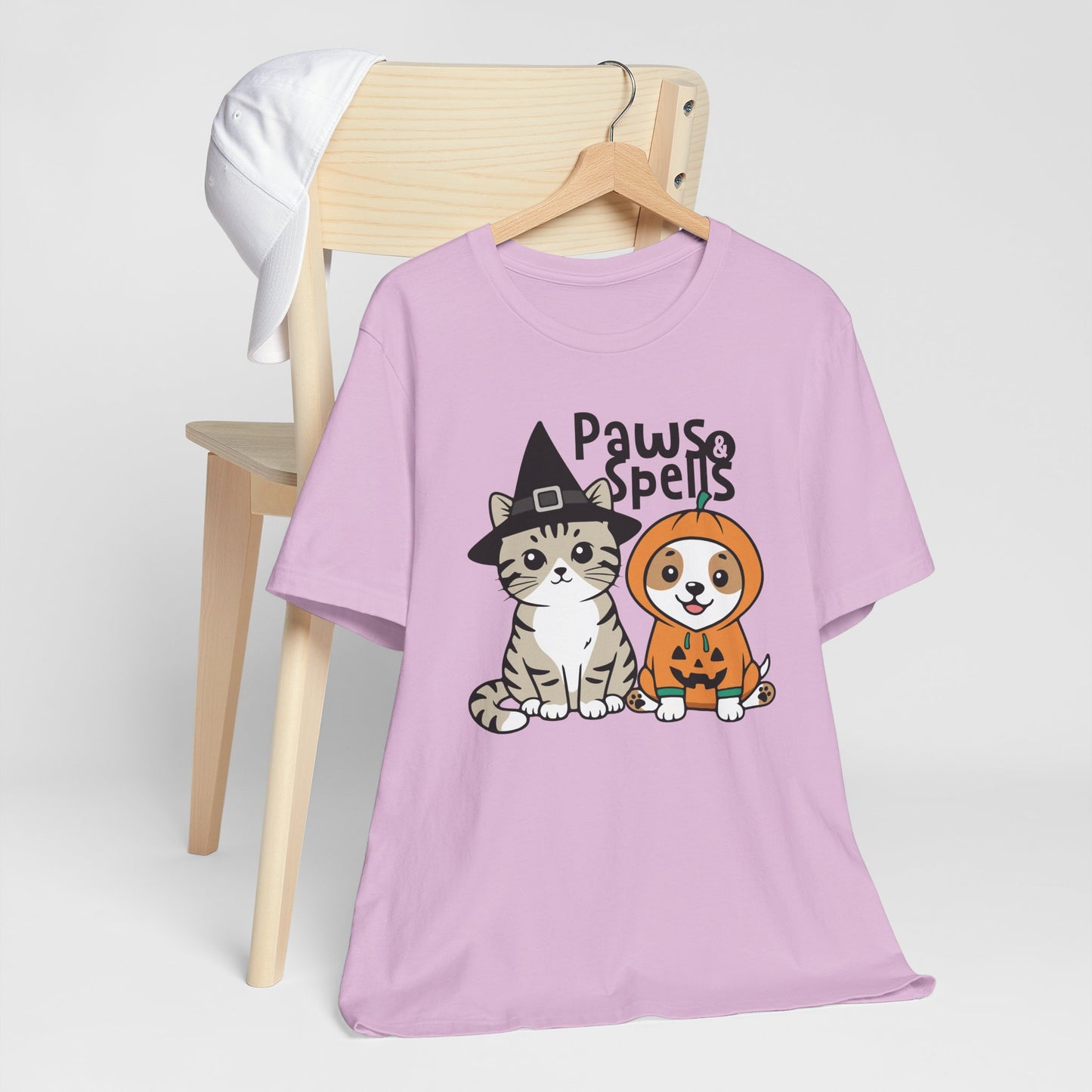 Cat and Dog Halloween Shirt – Cute Pumpkin Puppy & Witch Kitty Tee