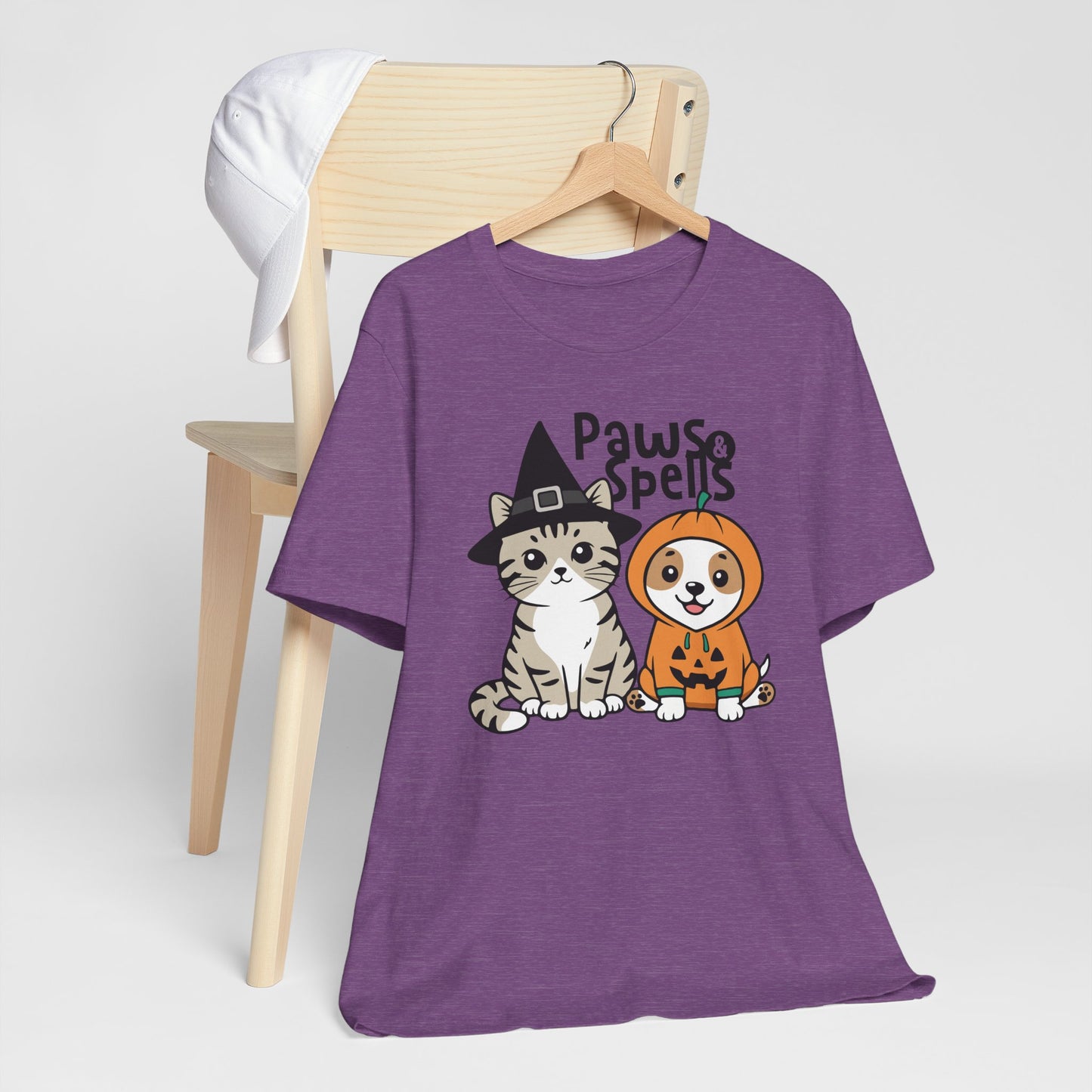 Cat and Dog Halloween Shirt – Cute Pumpkin Puppy & Witch Kitty Tee