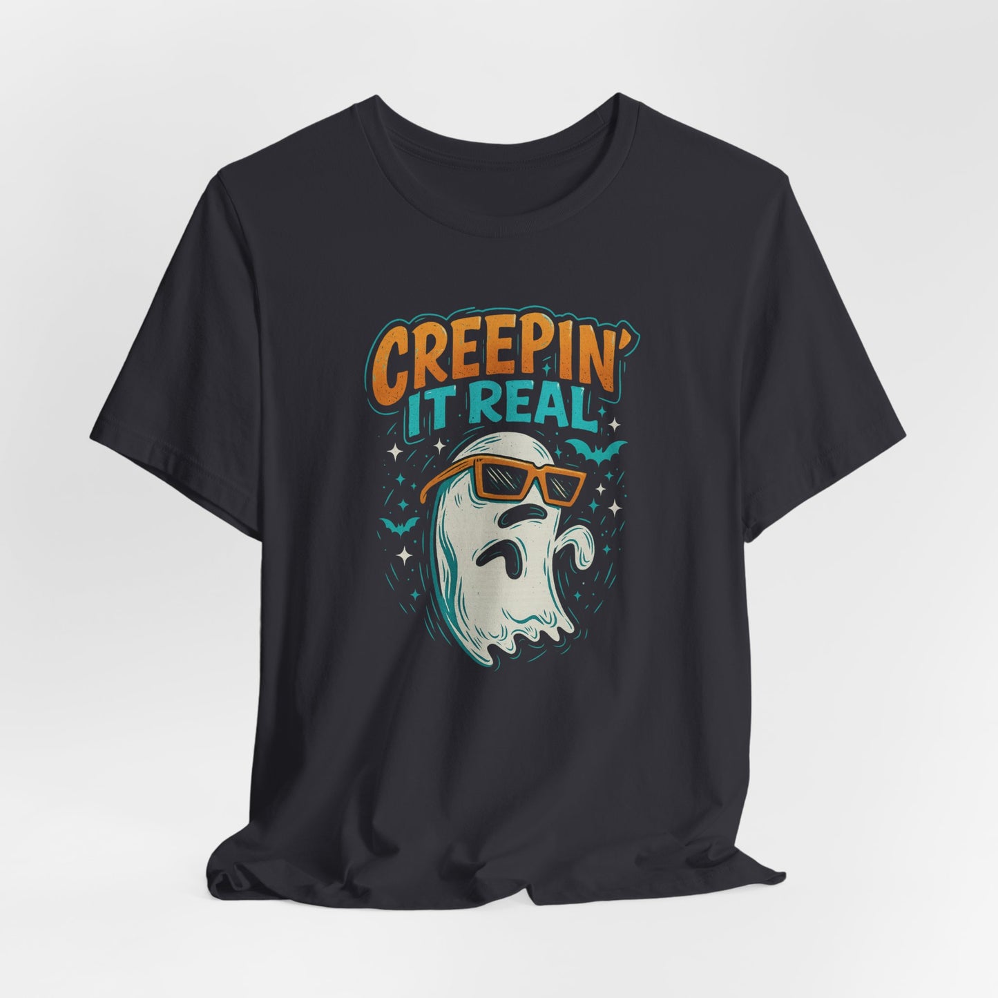 Creepin’ It Real Halloween Shirt – Funny Cool Ghost Tee