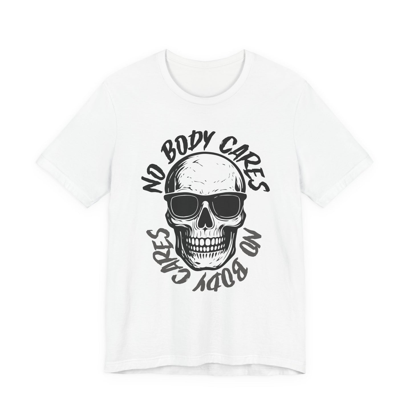 No Body Cares Halloween Tee – Chill Skeleton & Spooky Vibes