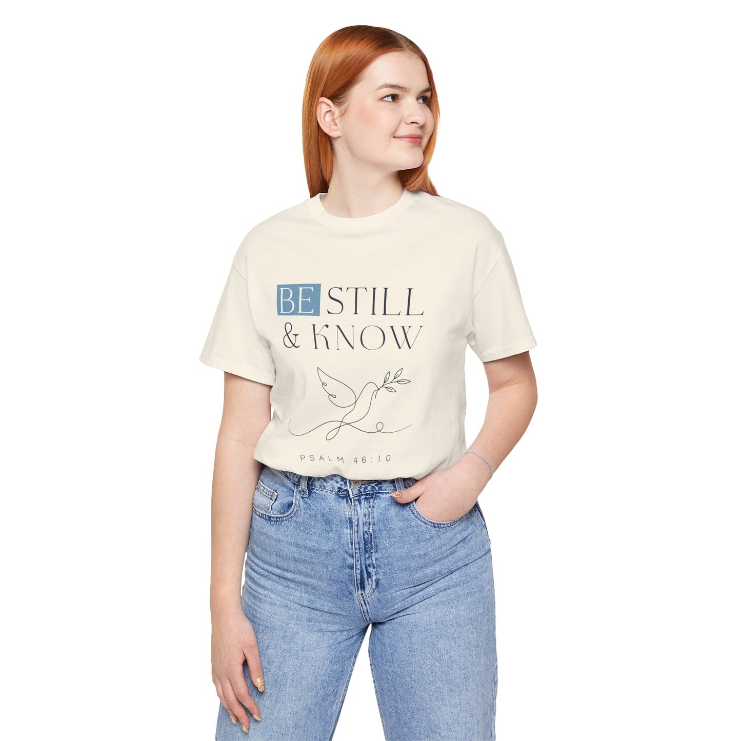 Be Still & Know Psalm 46:10 Christian Dove Graphic Tee