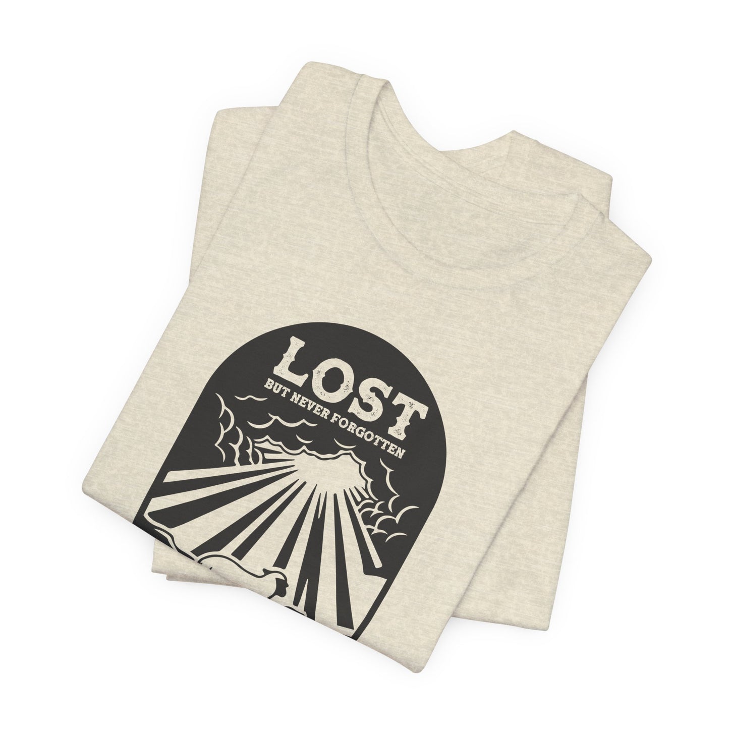 Lost But Never Forgotten Christian Shirt | Found By Grace Graphic Tee
