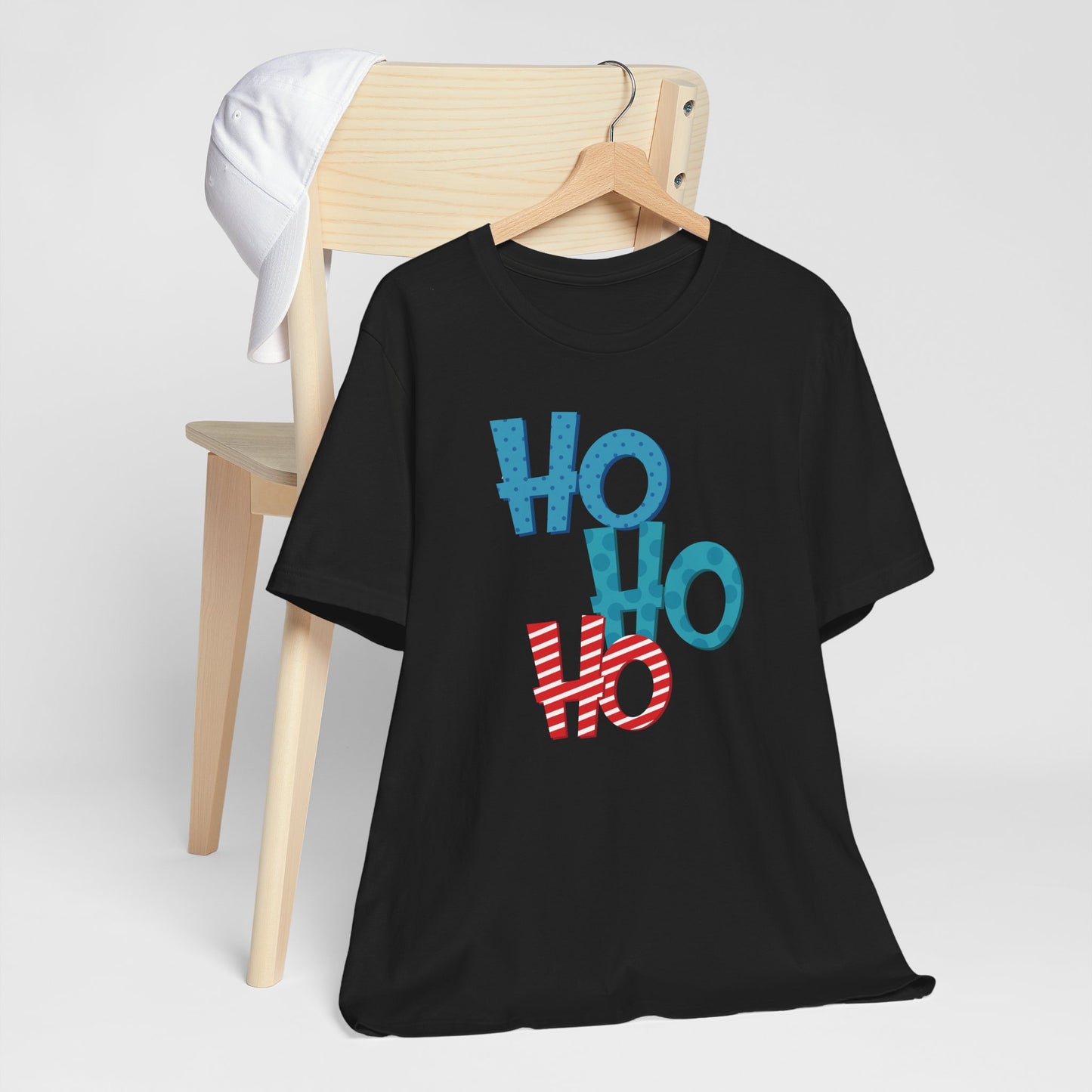 Cute HO HO HO Christmas Shirt – Fun Colorful Holiday Lettering Tee