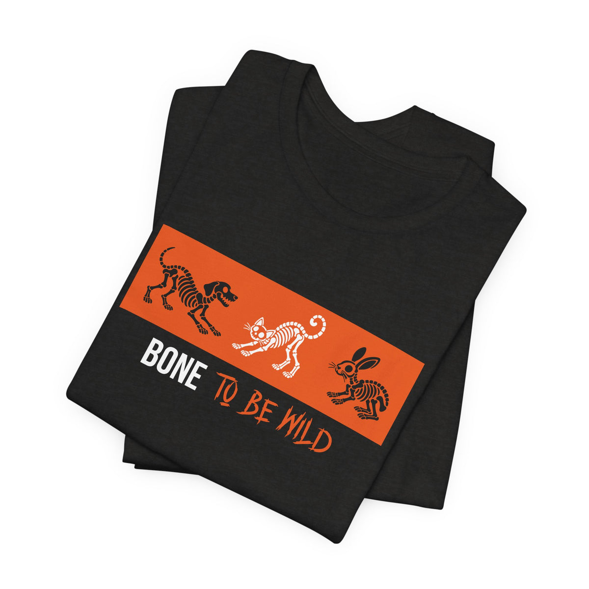 Skeleton Animals Halloween Shirt - Dog, Cat & Bunny Graphic Tee