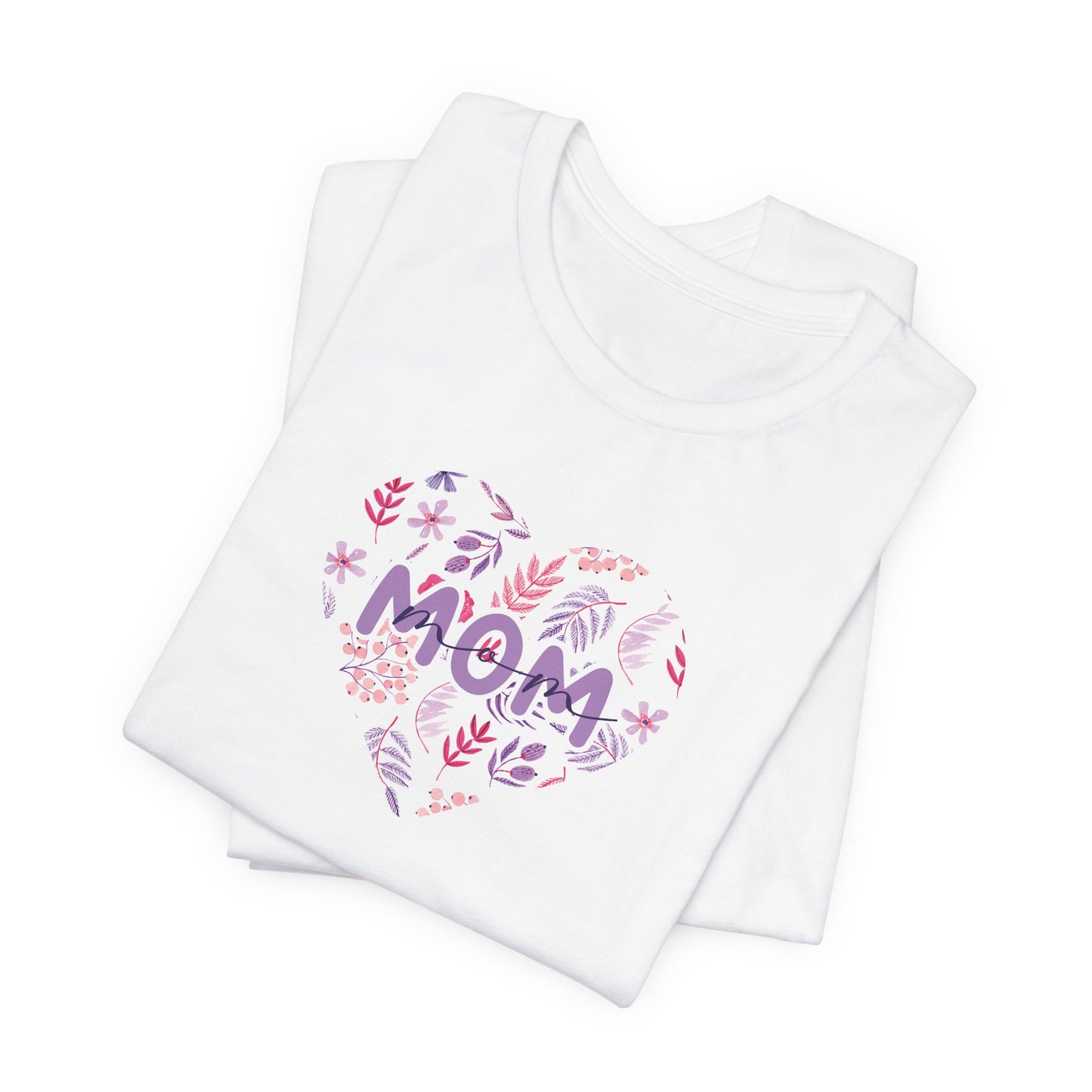 Floral Mom Heart Graphic Tee for Women – Cute Gift Idea