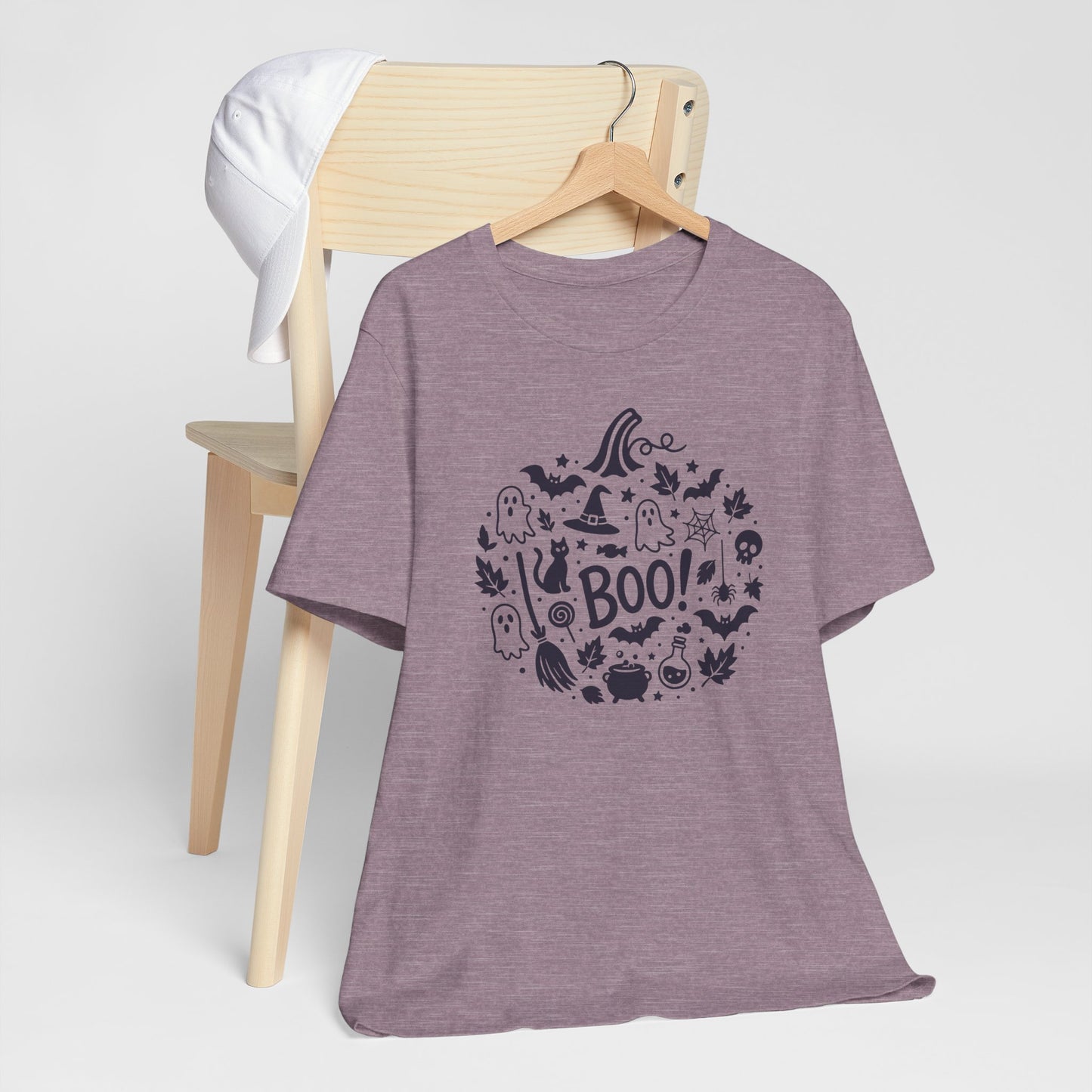 Boo Halloween Shirt - Cute Spooky Graphic Tee for Adults