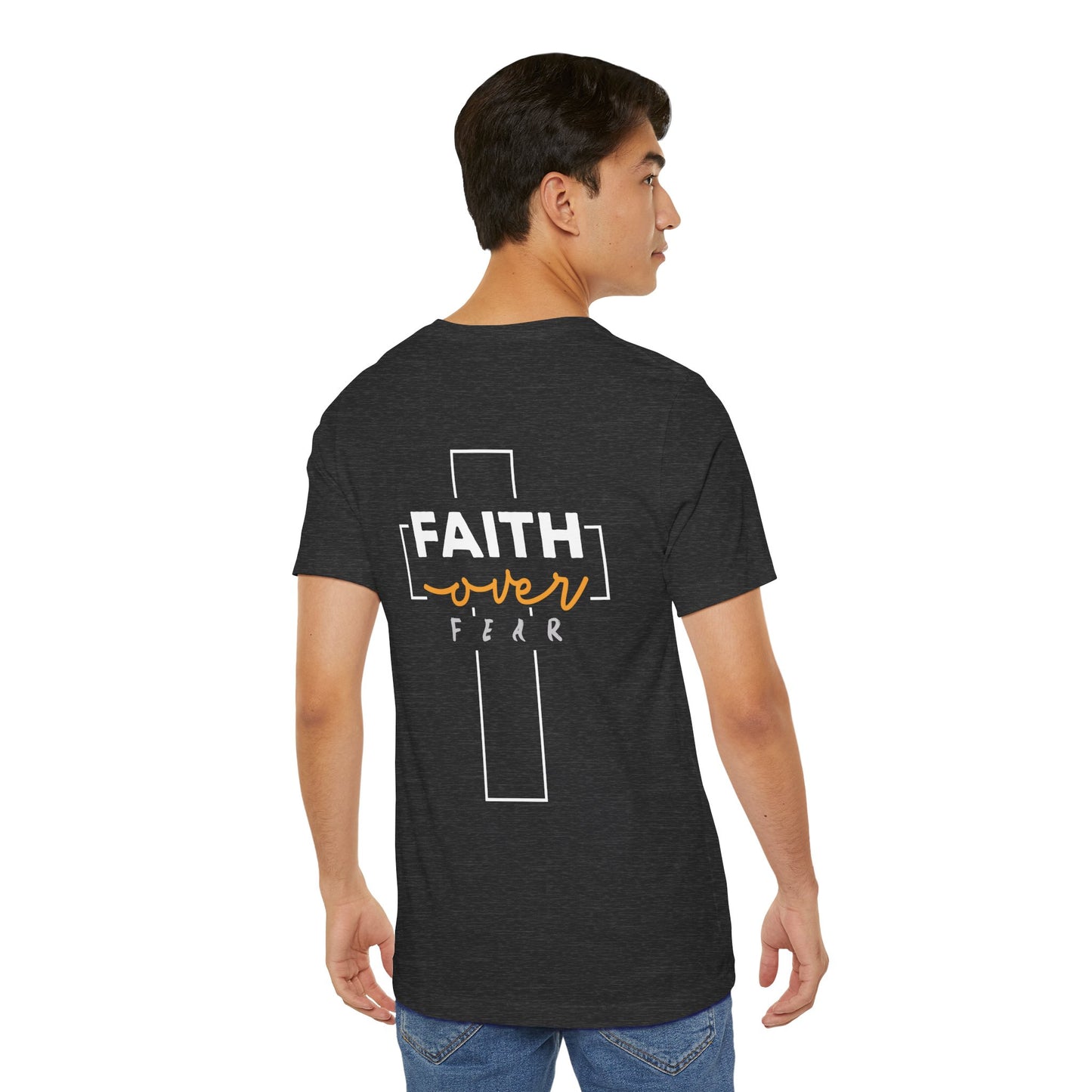 Faith Over Fear Christian T-Shirt - Faith Based Inspirational Graphic Tee for Men & Women
