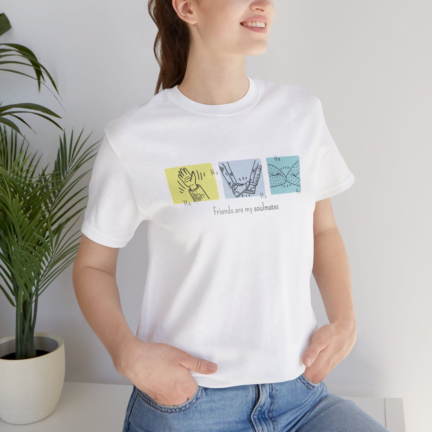 Friends Moments T-Shirt – Minimalist Friendship Illustration
