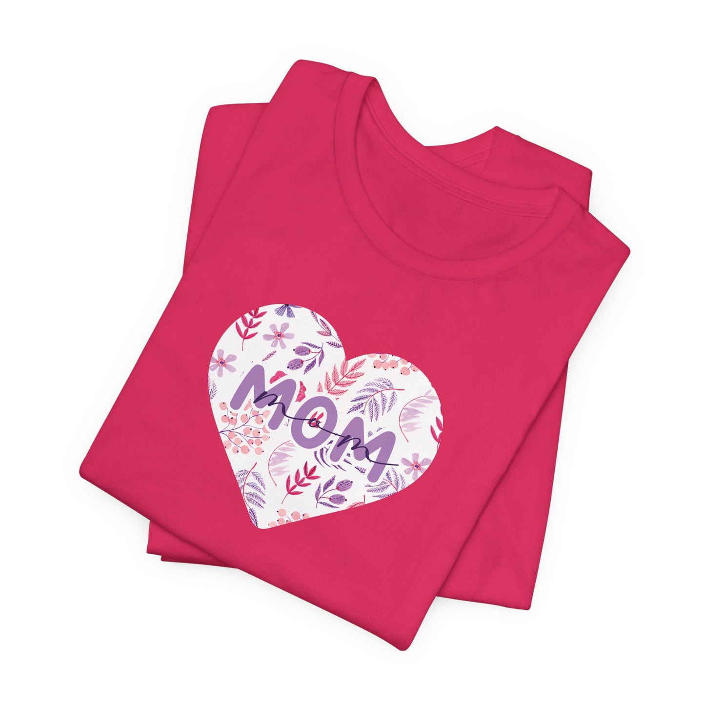 Floral Mom Heart Graphic Tee for Women – Cute Gift Idea
