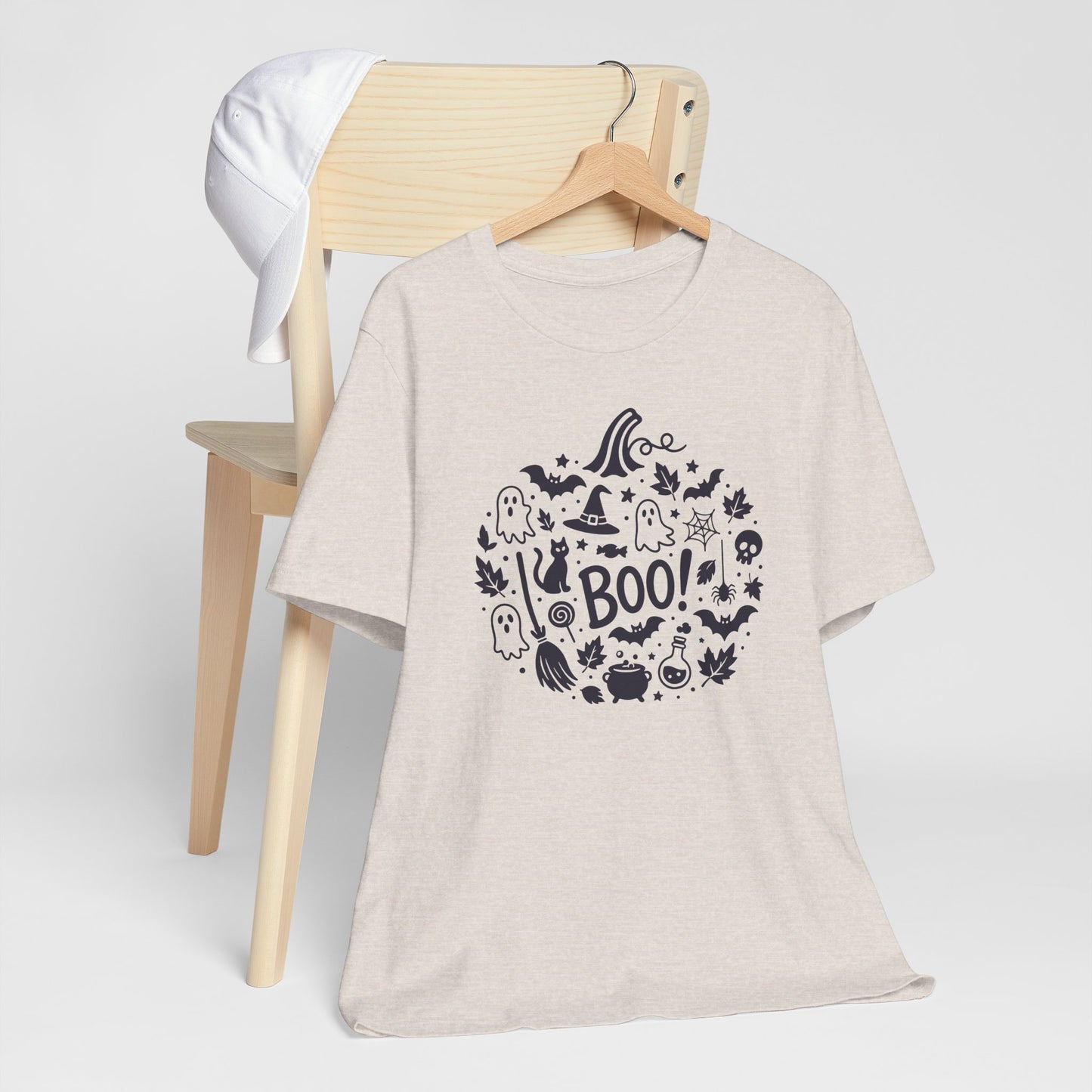 Boo Halloween Shirt - Cute Spooky Graphic Tee for Adults