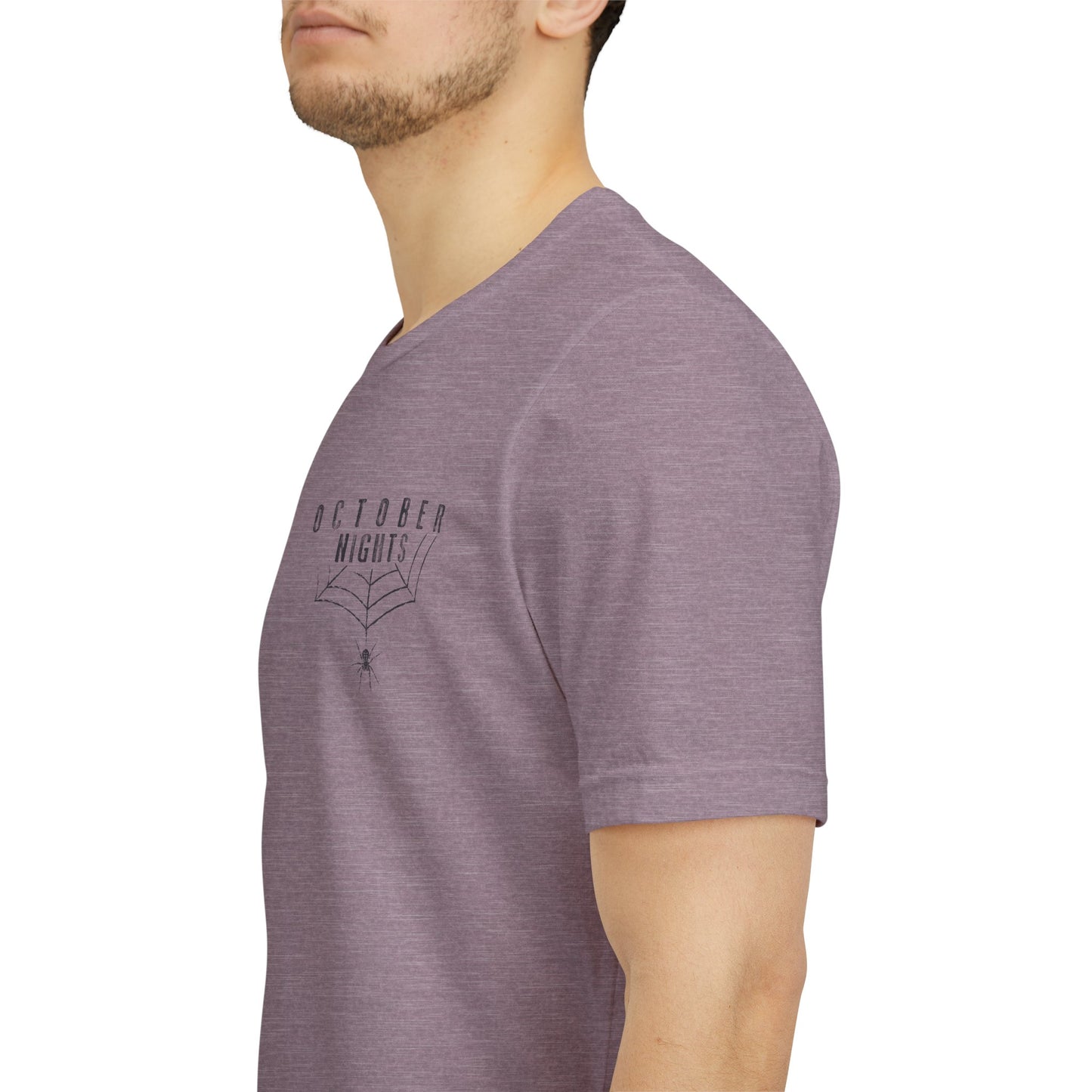 October Nights Spider Web Halloween Shirt - Spooky Graphic Tee