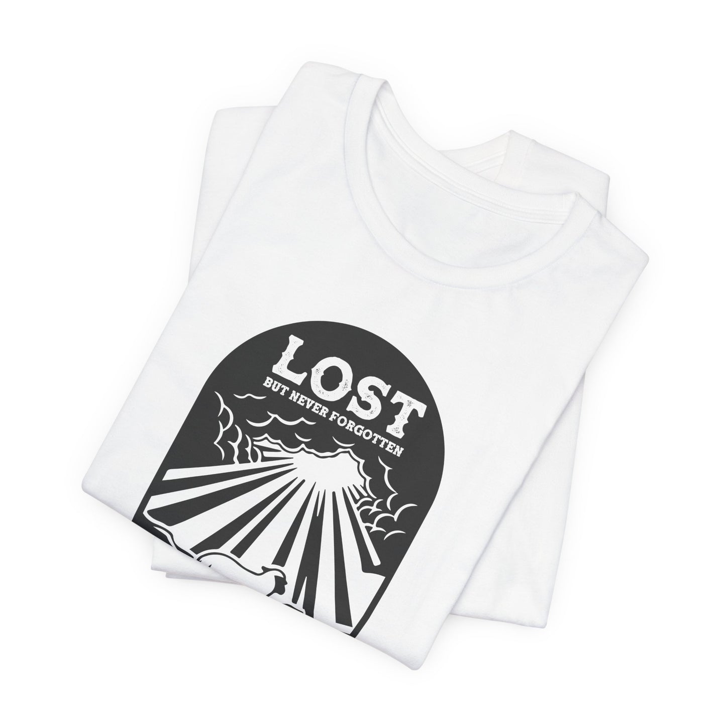 Lost But Never Forgotten Christian Shirt | Found By Grace Graphic Tee