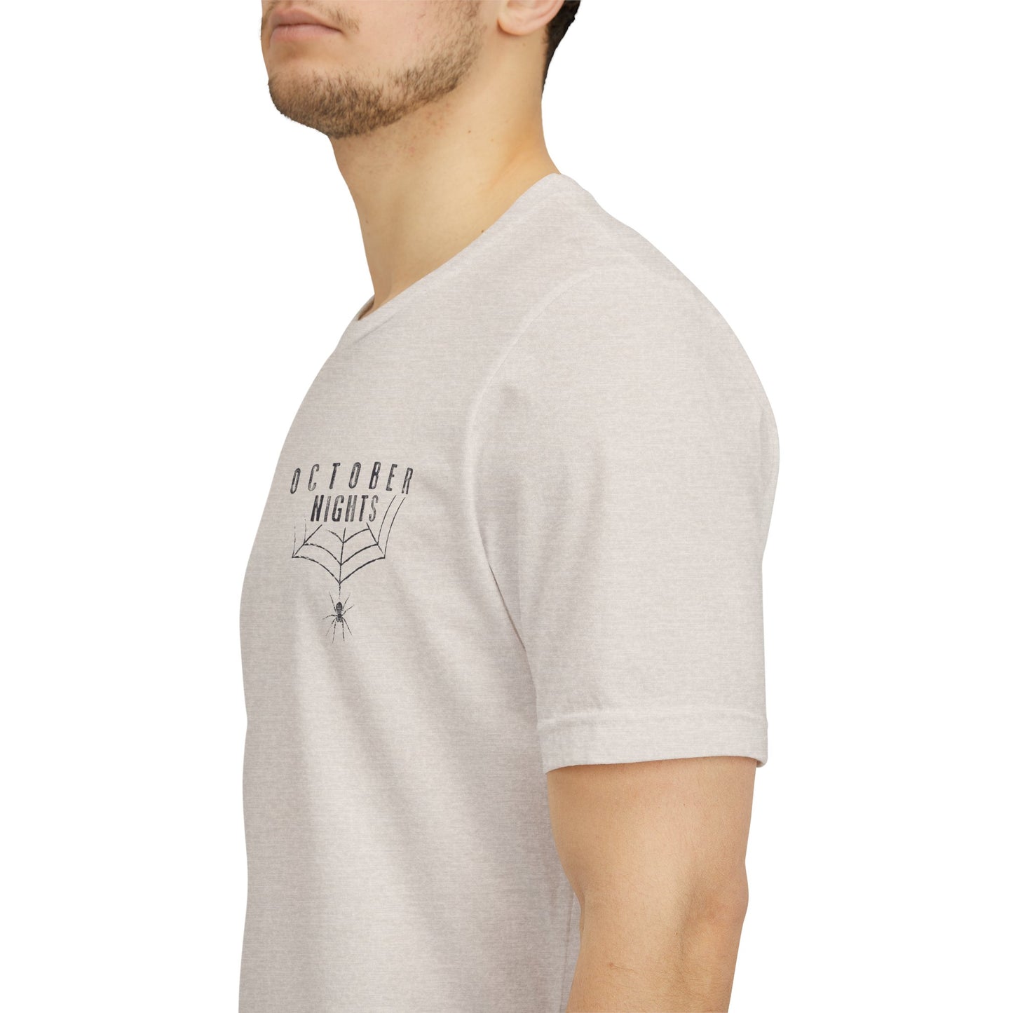 October Nights Spider Web Halloween Shirt - Spooky Graphic Tee