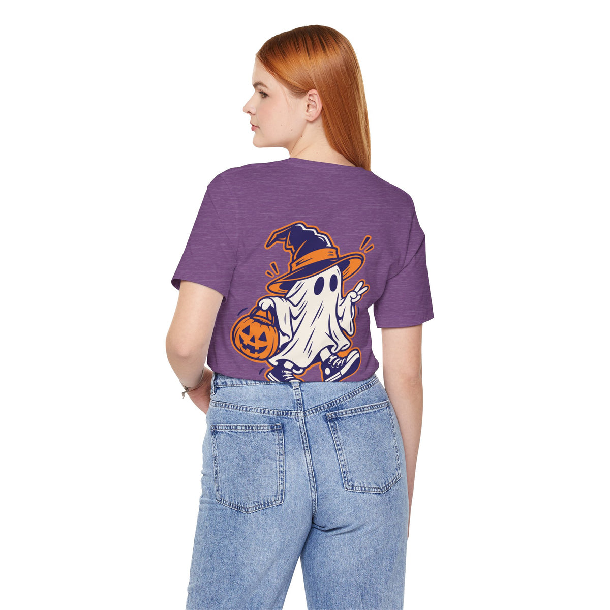 Cute Ghost Halloween Shirt – Witch & Pumpkin Spooky Graphic Tee