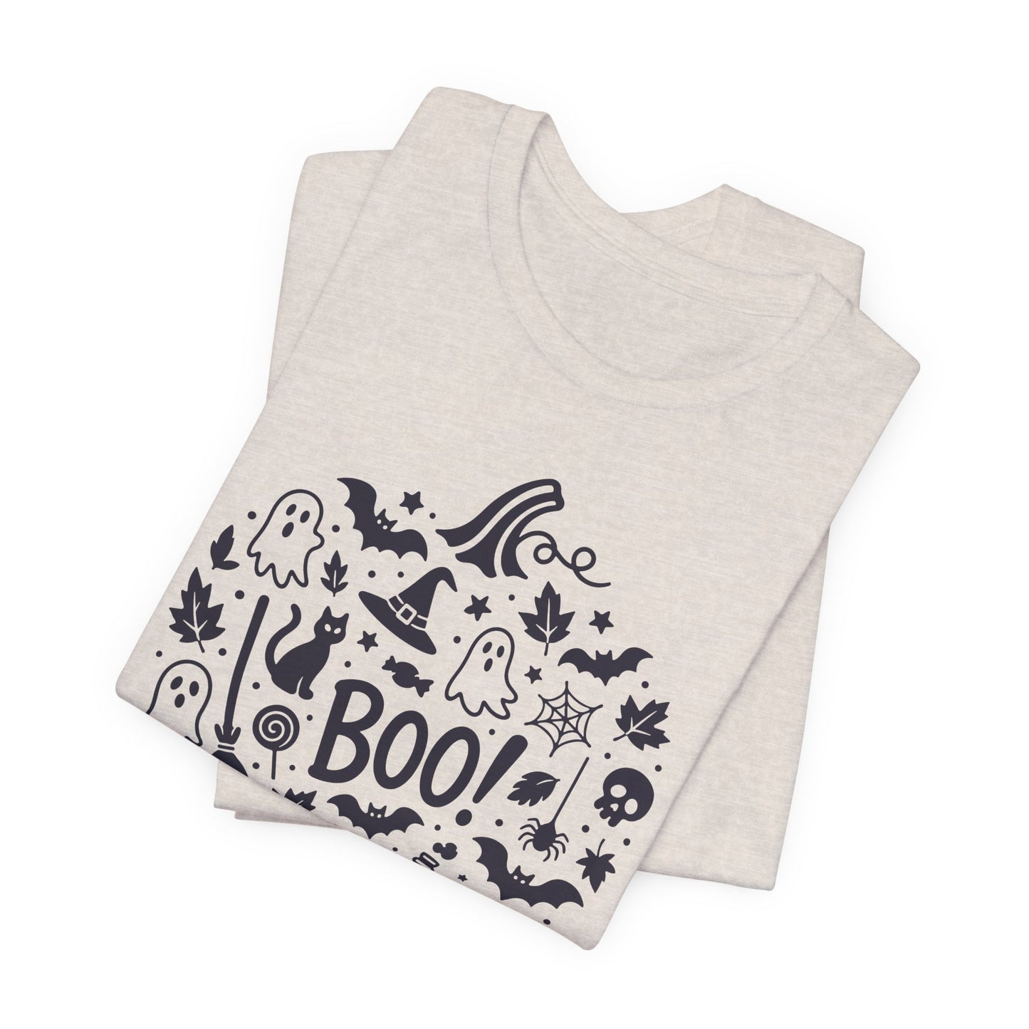 Boo Halloween Shirt - Cute Spooky Graphic Tee for Adults