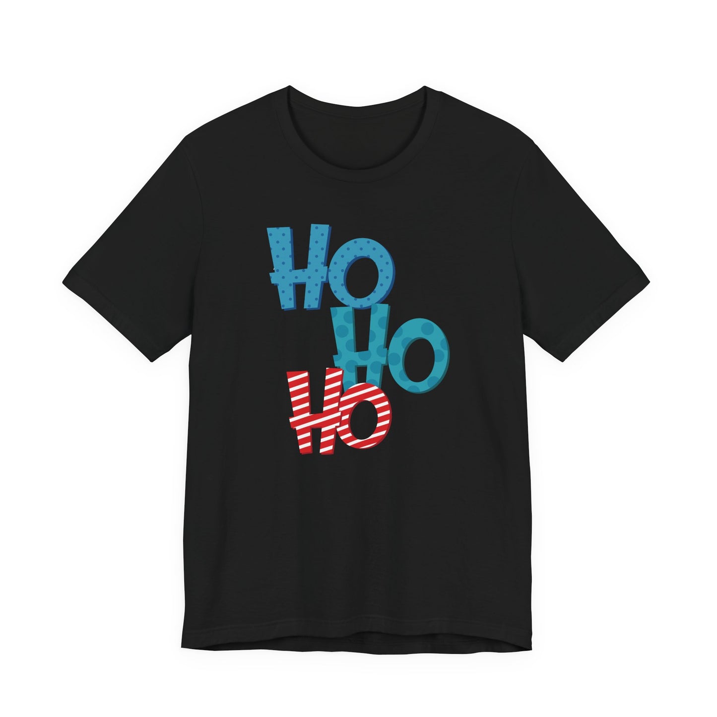 Cute HO HO HO Christmas Shirt – Fun Colorful Holiday Lettering Tee