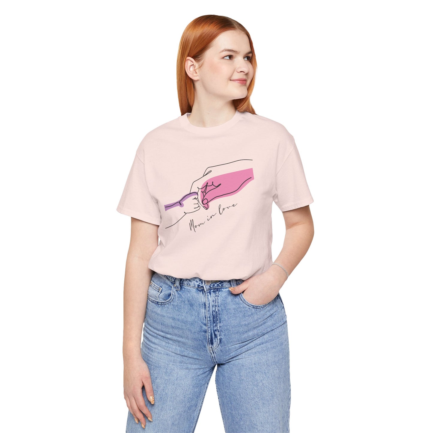 Mother and Child Line Art T-Shirt – Minimalist Mom Love Graphic Tee
