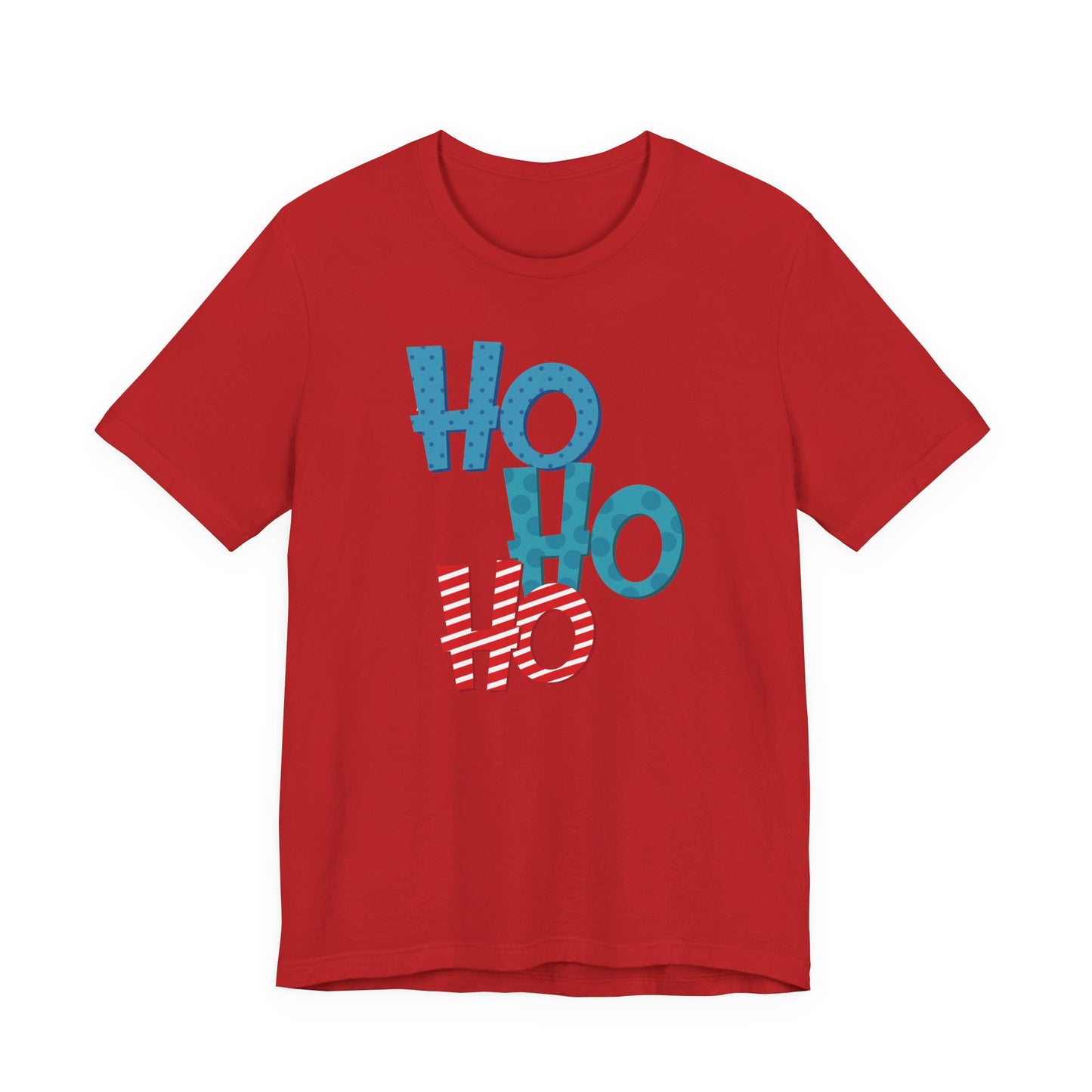 Cute HO HO HO Christmas Shirt – Fun Colorful Holiday Lettering Tee