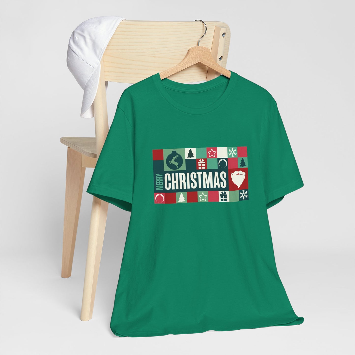 Merry Christmas Retro Block Design | Vintage Holiday Shirt | Christmas Graphic Tee