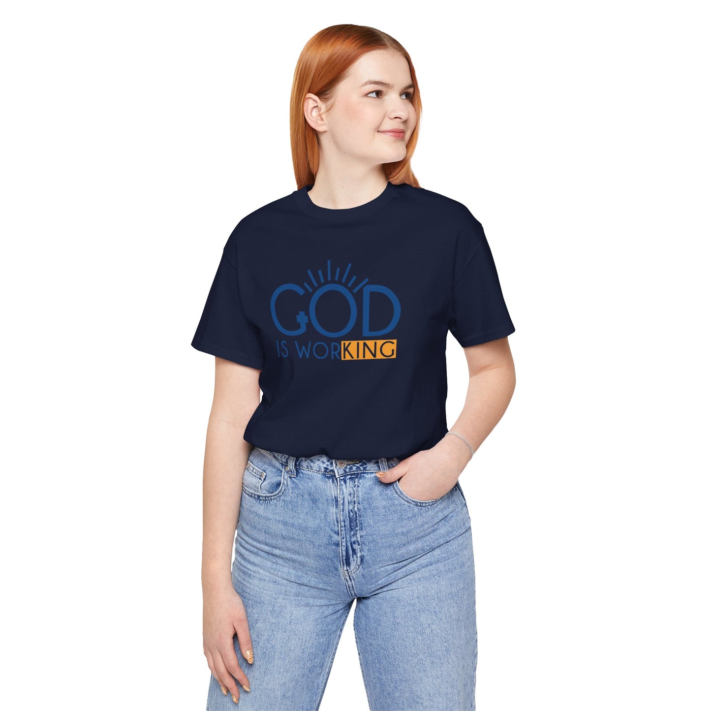 God Is Working Shirt, Christian Inspirational Tee, Faith Based T-Shirt, Motivational Christian Shirt, Spiritual Quote Tee