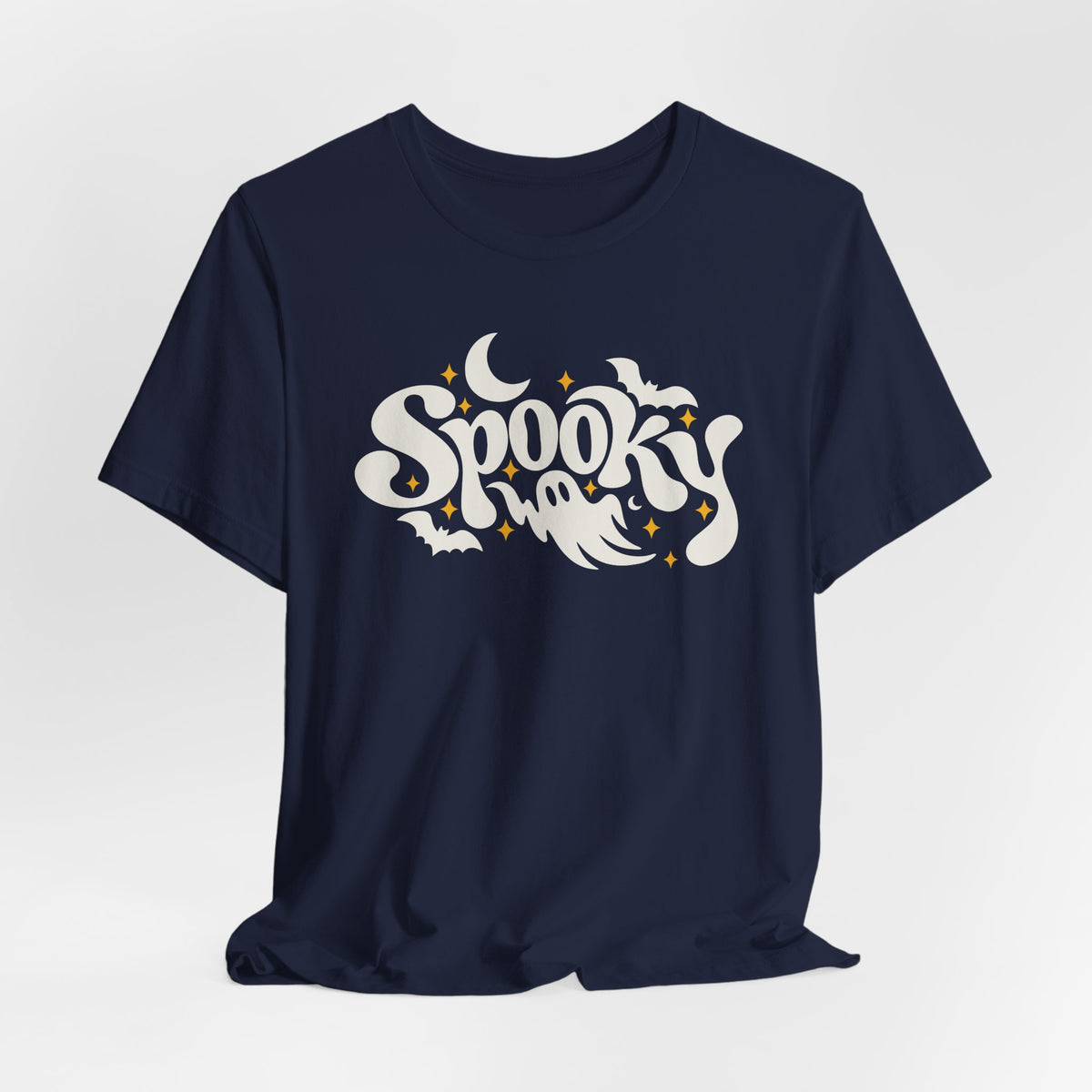 Cute Spooky Halloween Shirt – Ghost & Bat Graphic Tee