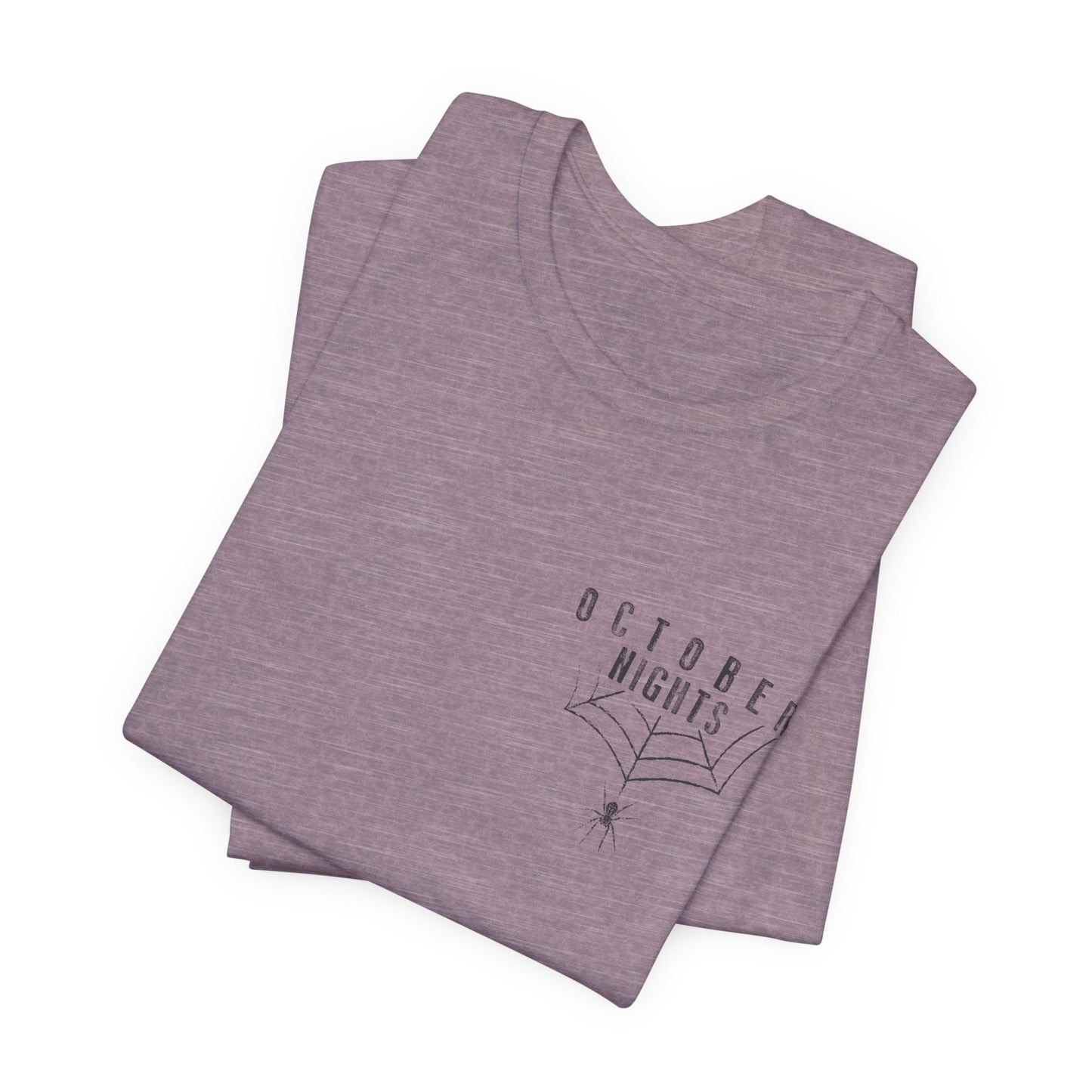 October Nights Spider Web Halloween Shirt - Spooky Graphic Tee