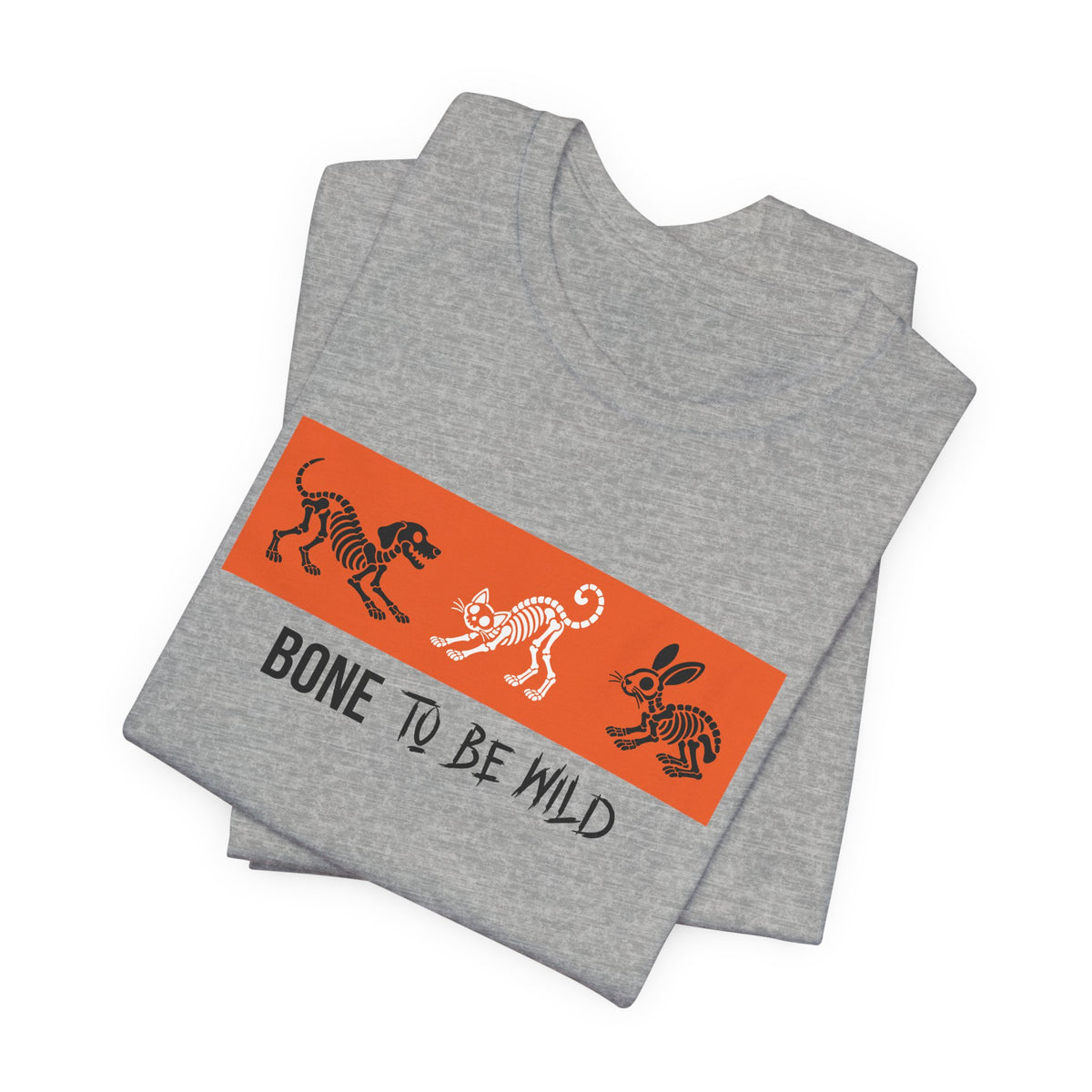 Skeleton Animals Halloween Shirt - Dog, Cat & Bunny Graphic Tee