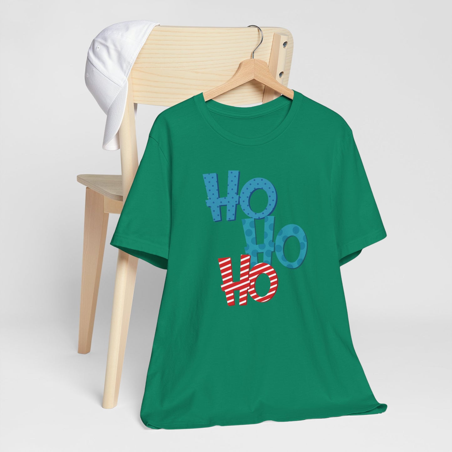 Cute HO HO HO Christmas Shirt – Fun Colorful Holiday Lettering Tee