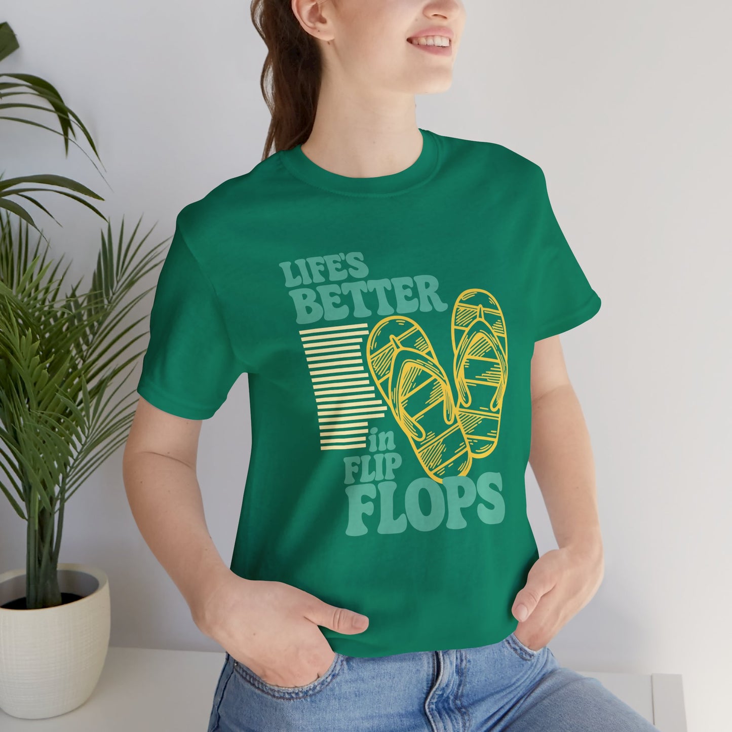 Life's Better in Flip Flops Shirt | Funny Beach Vacation Graphic Tee