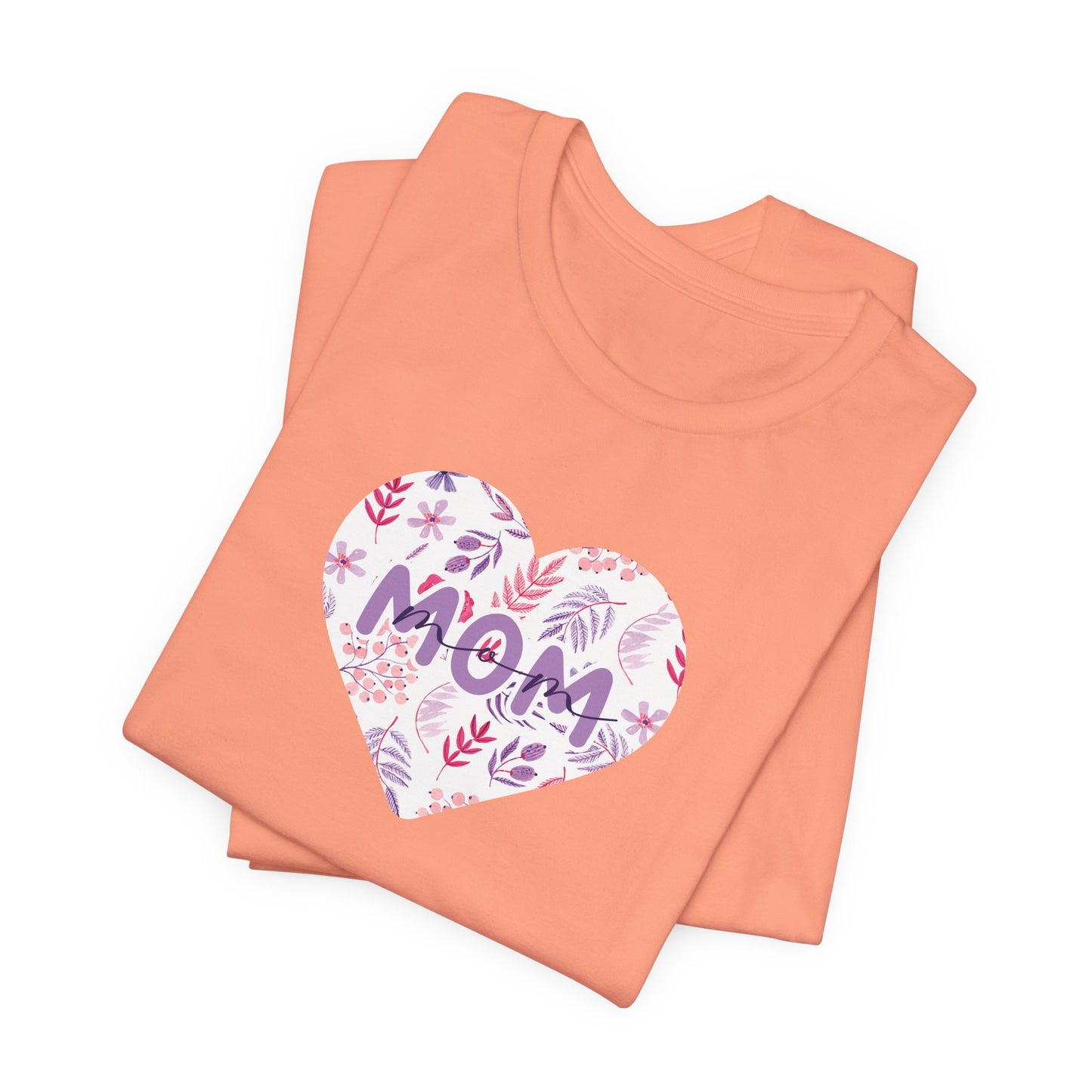 Floral Mom Heart Graphic Tee for Women – Cute Gift Idea