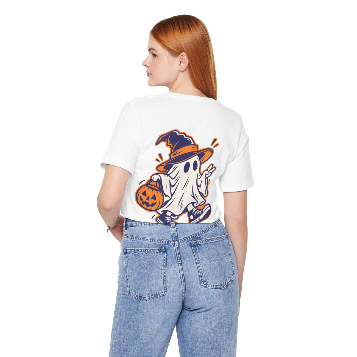 Cute Ghost Halloween Shirt – Witch & Pumpkin Spooky Graphic Tee