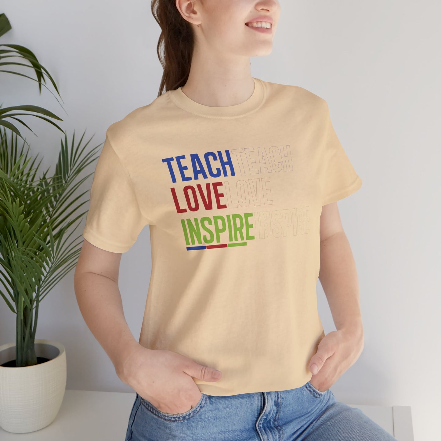 Teach Love Inspire T-Shirt – Bold Motivational Teacher Tee